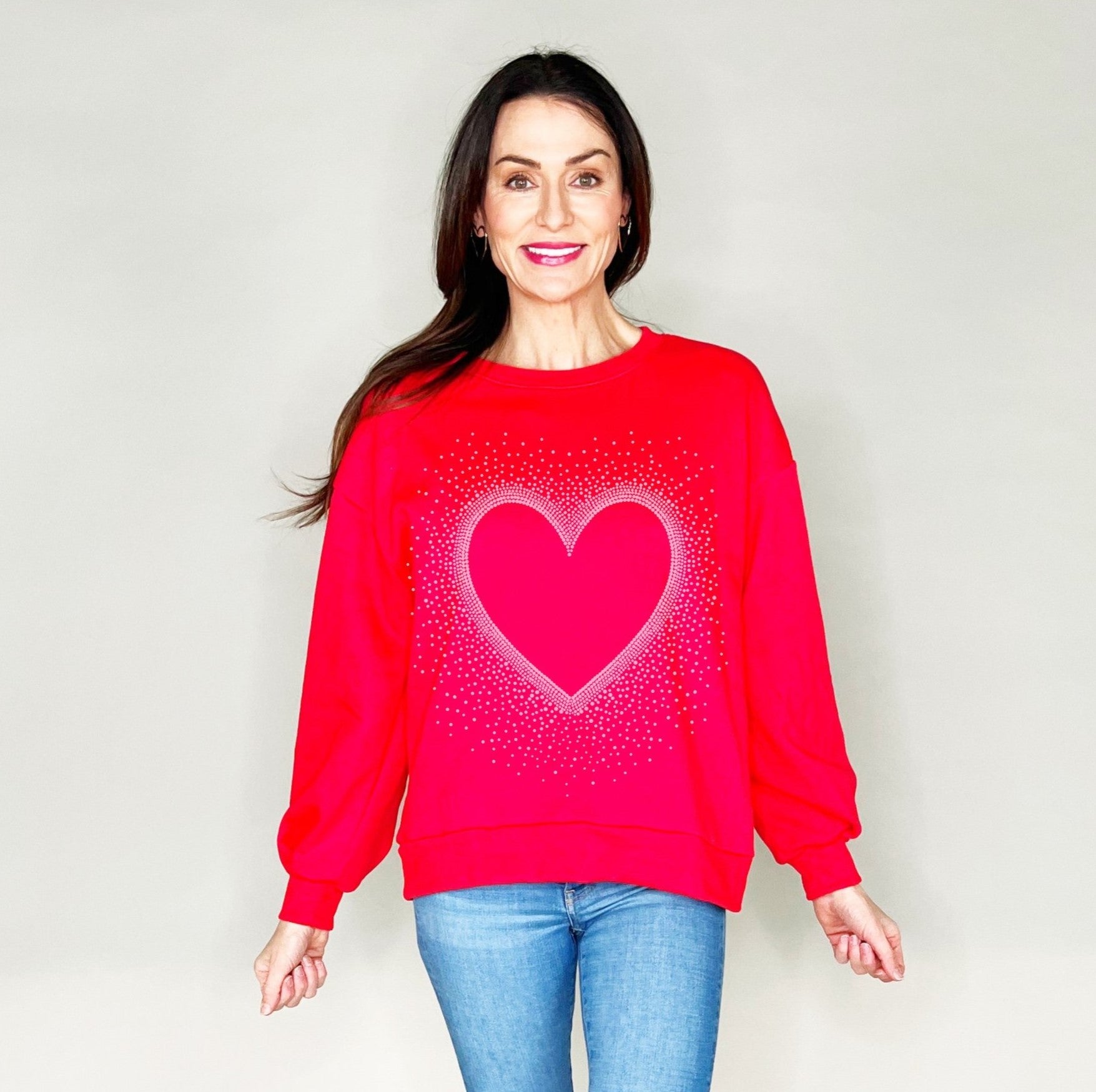 Heart Dot Red P&P Sweatshirt