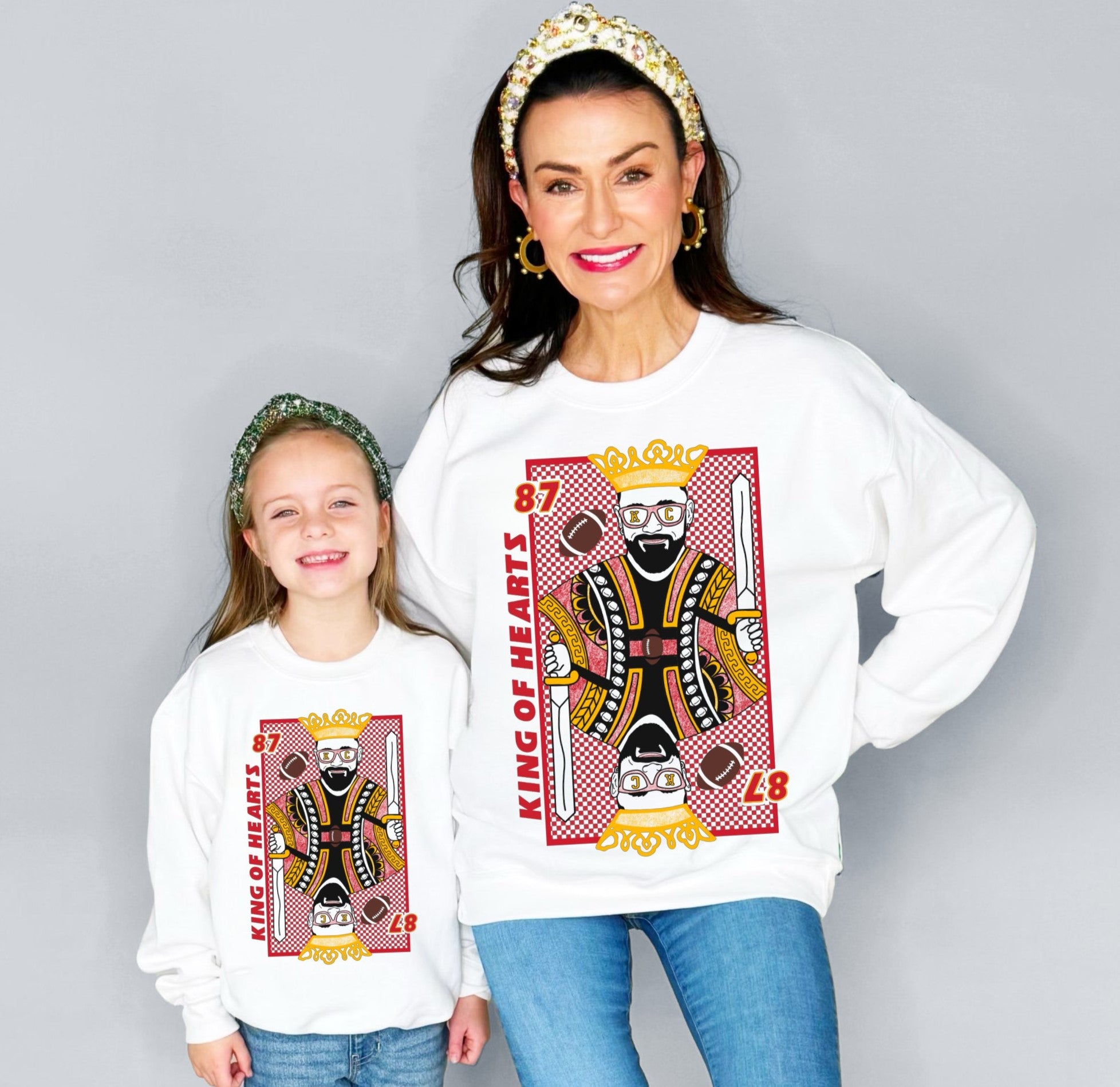 King of Hearts Chiefs Kelce Football Youth and Adult Sweatshirt