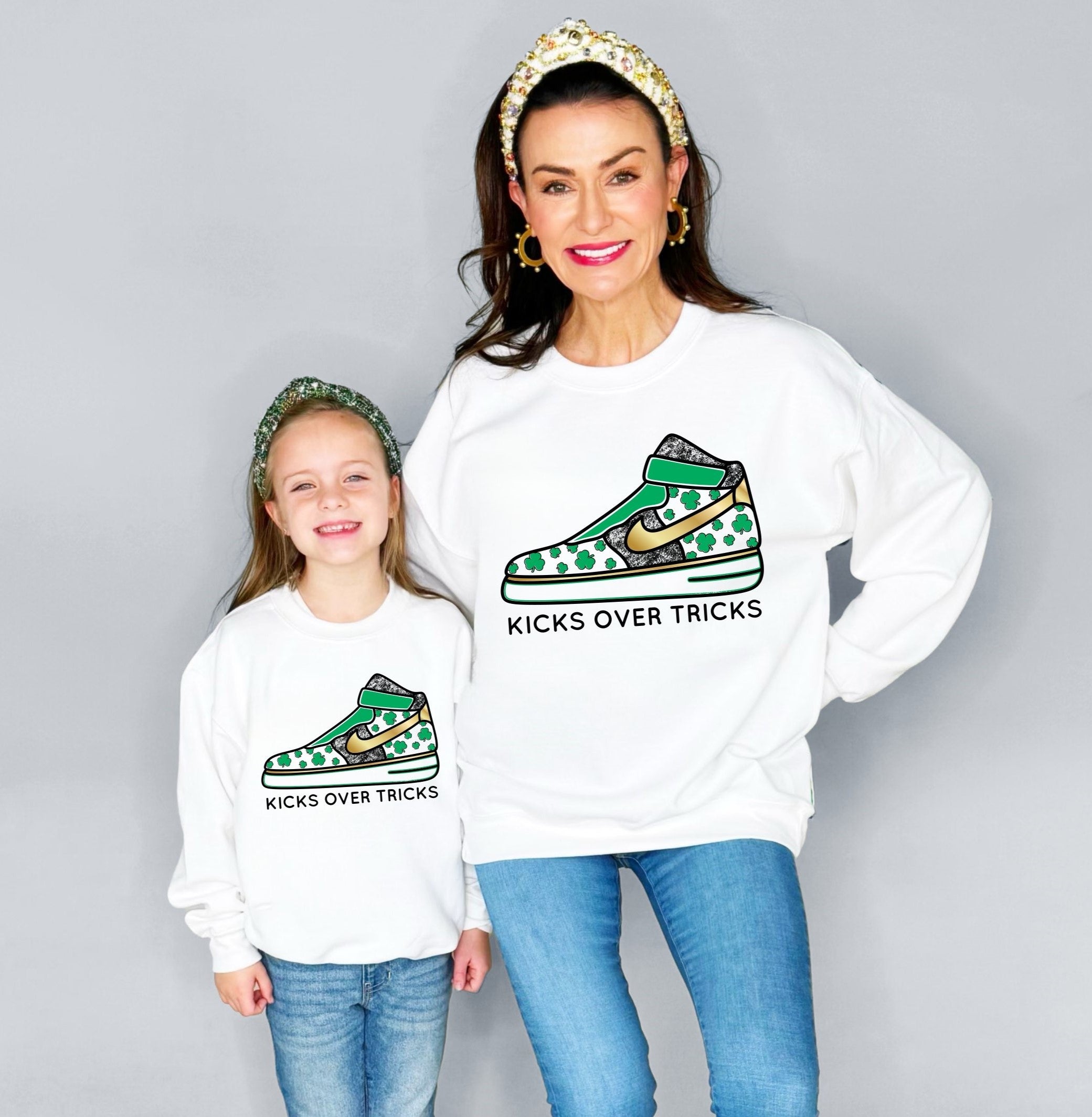 Kicks over Tricks Youth and Adult Sweatshirt