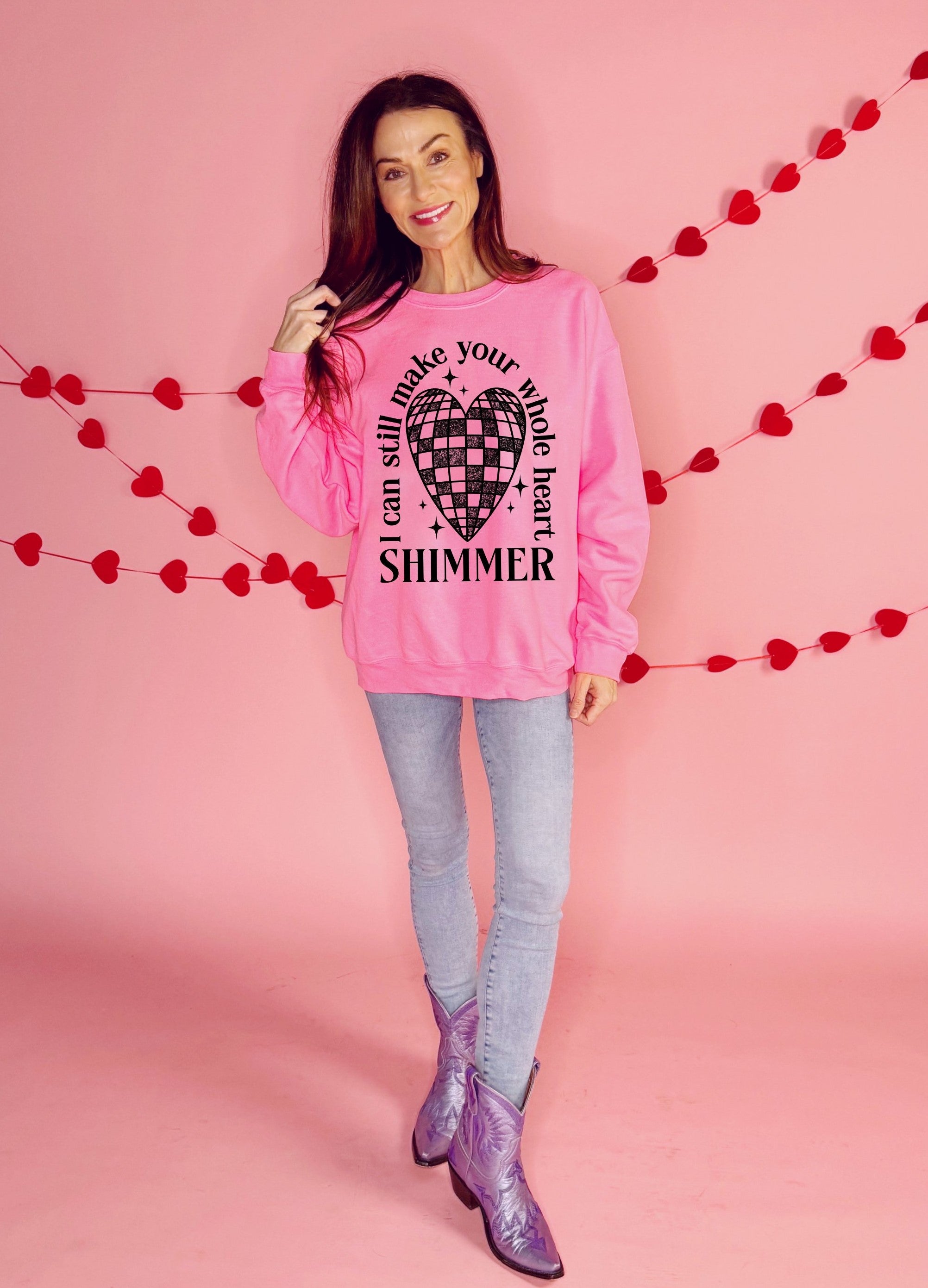 Whole Heart Shimmer Youth and Adult Sweatshirt