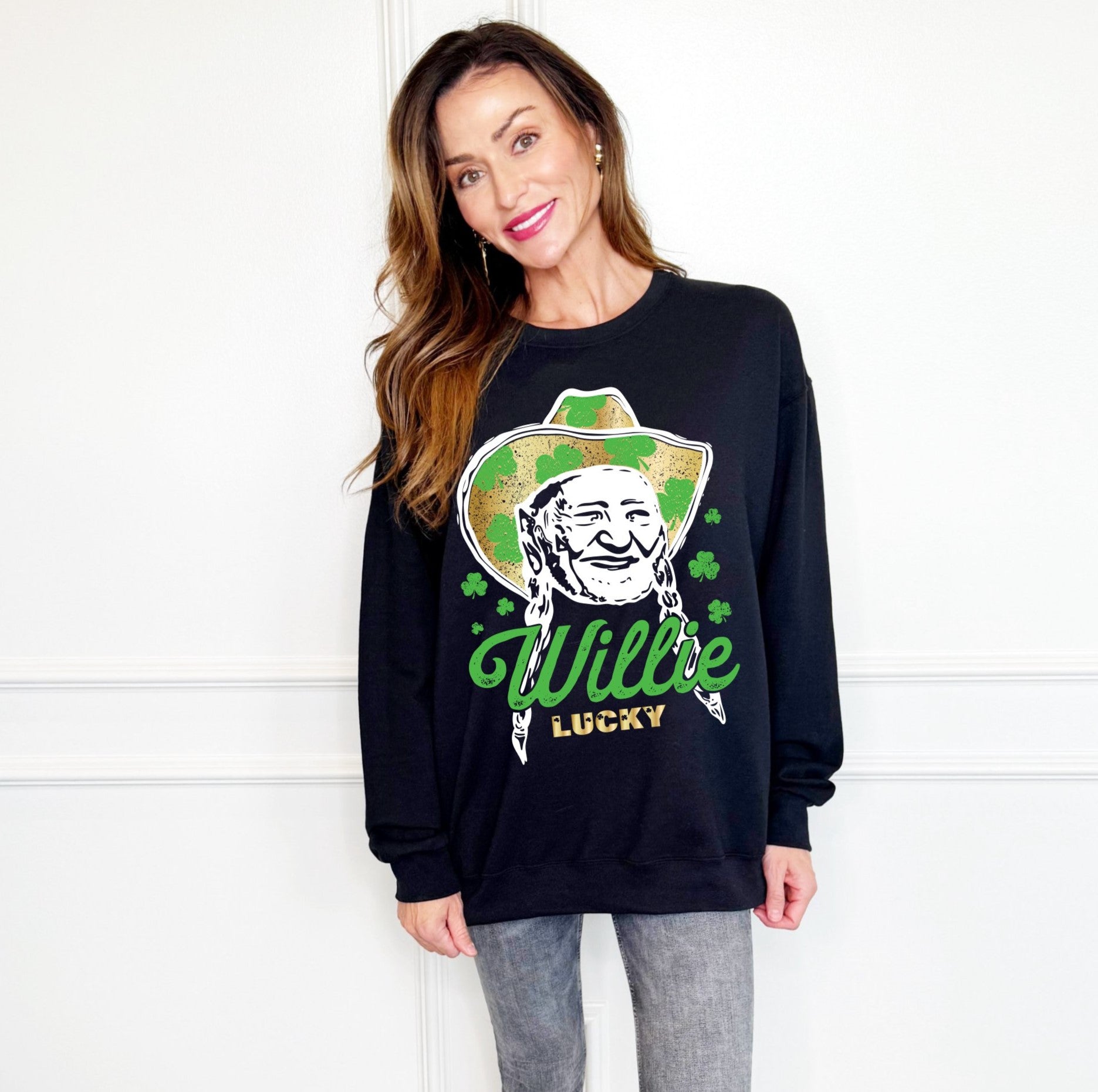 Willie Lucky Vintage Patrick's Day Sweatshirt