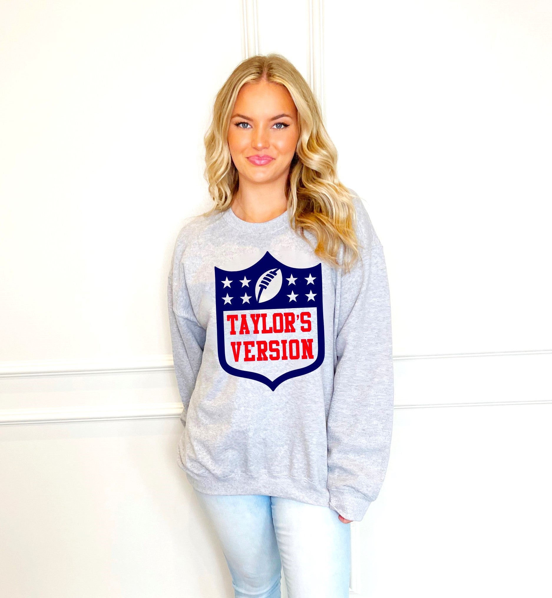 Taylor's Version Heather Grey Youth and Adult Sweatshirt