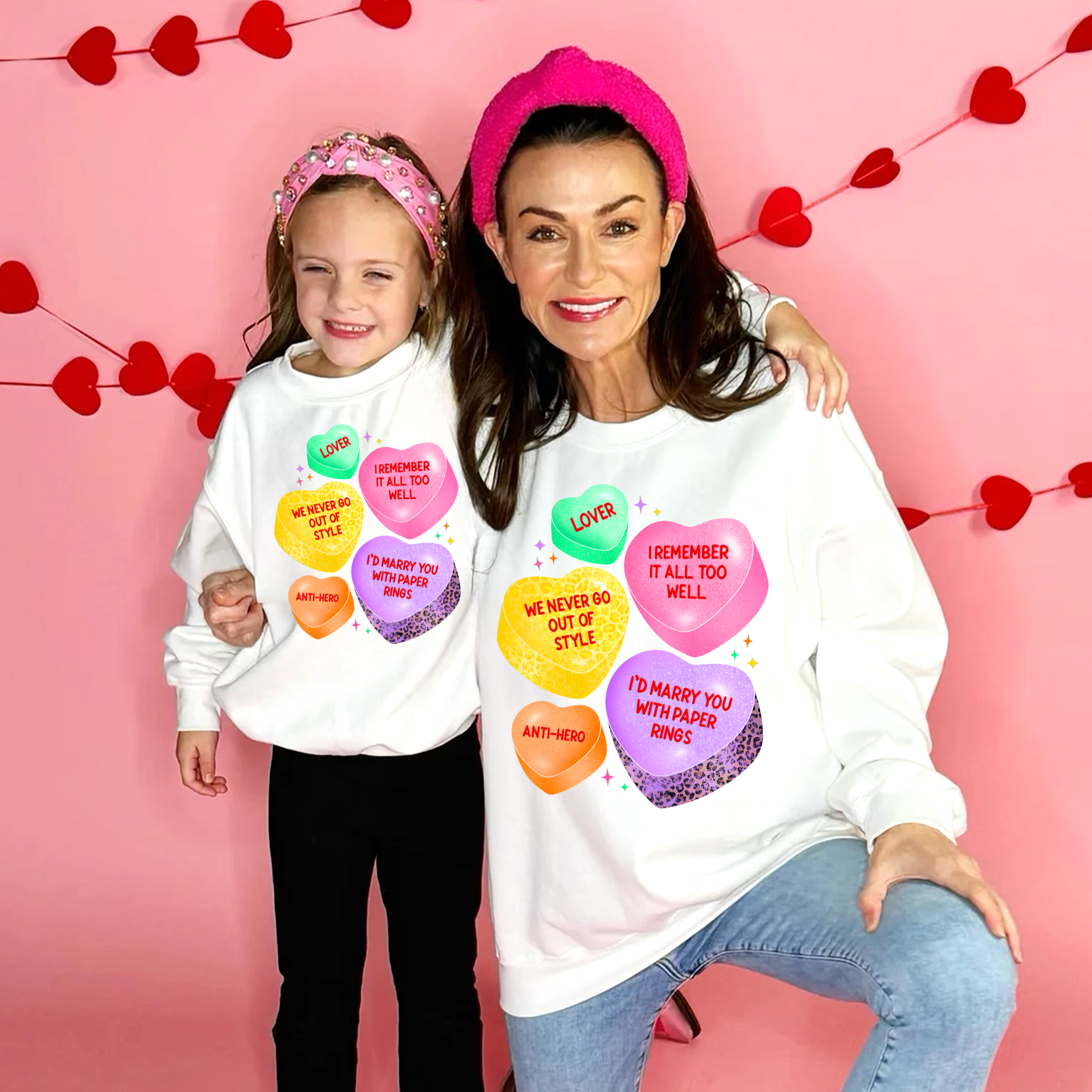 Taylor Candy Hearts Youth & Adult Sweatshirt