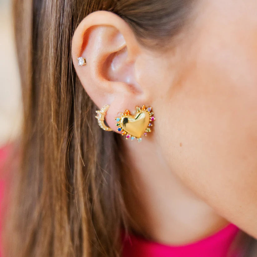 Rainbow Heart Earrings