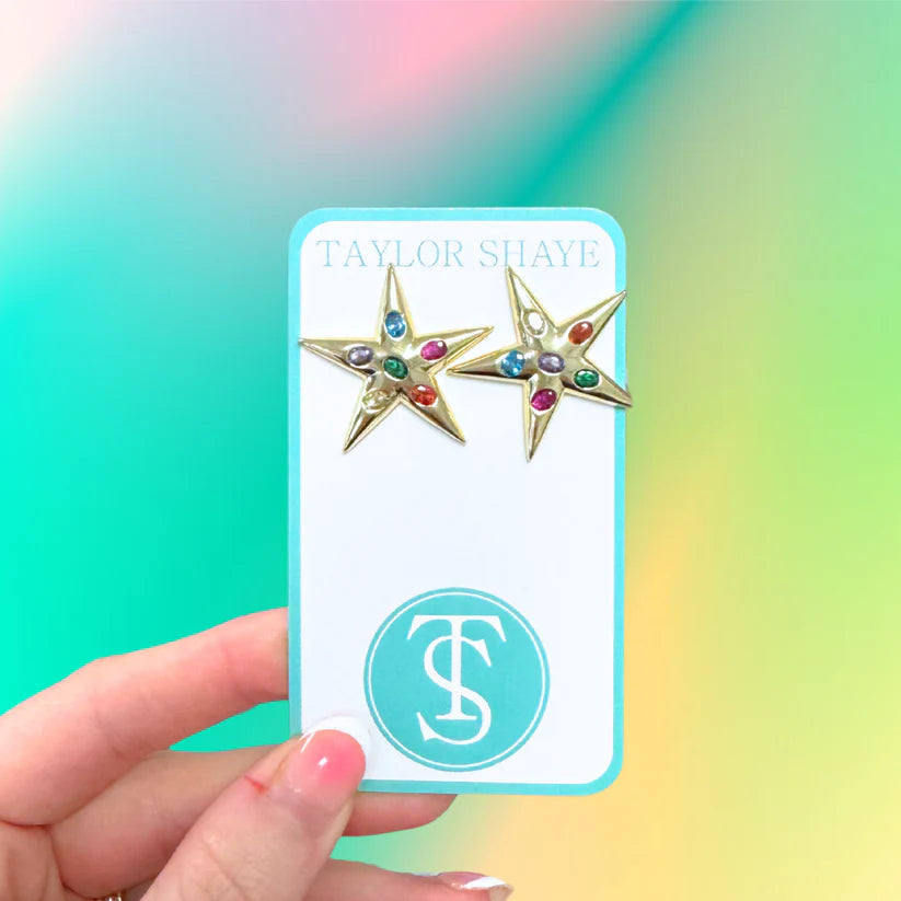 Rainbow Star Studs