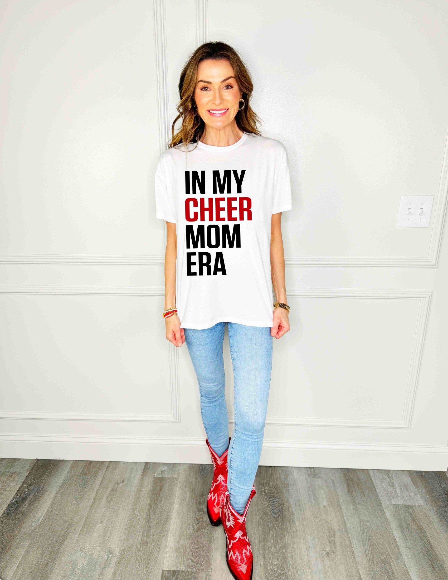 Cheer Mom Era Poppy & Pine Tee