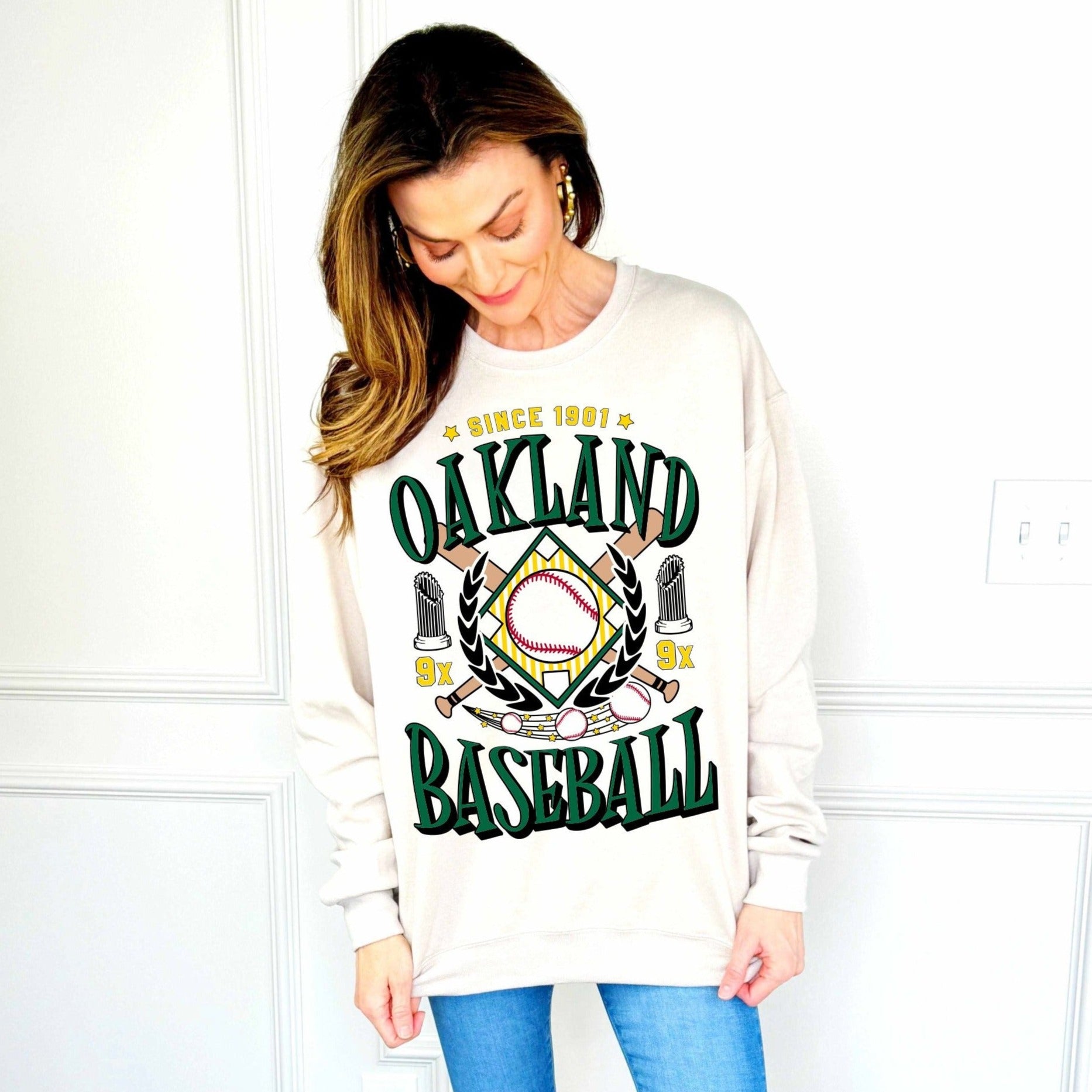 Oakland Athletics Baseball Team Youth & Adult Sweatshirt