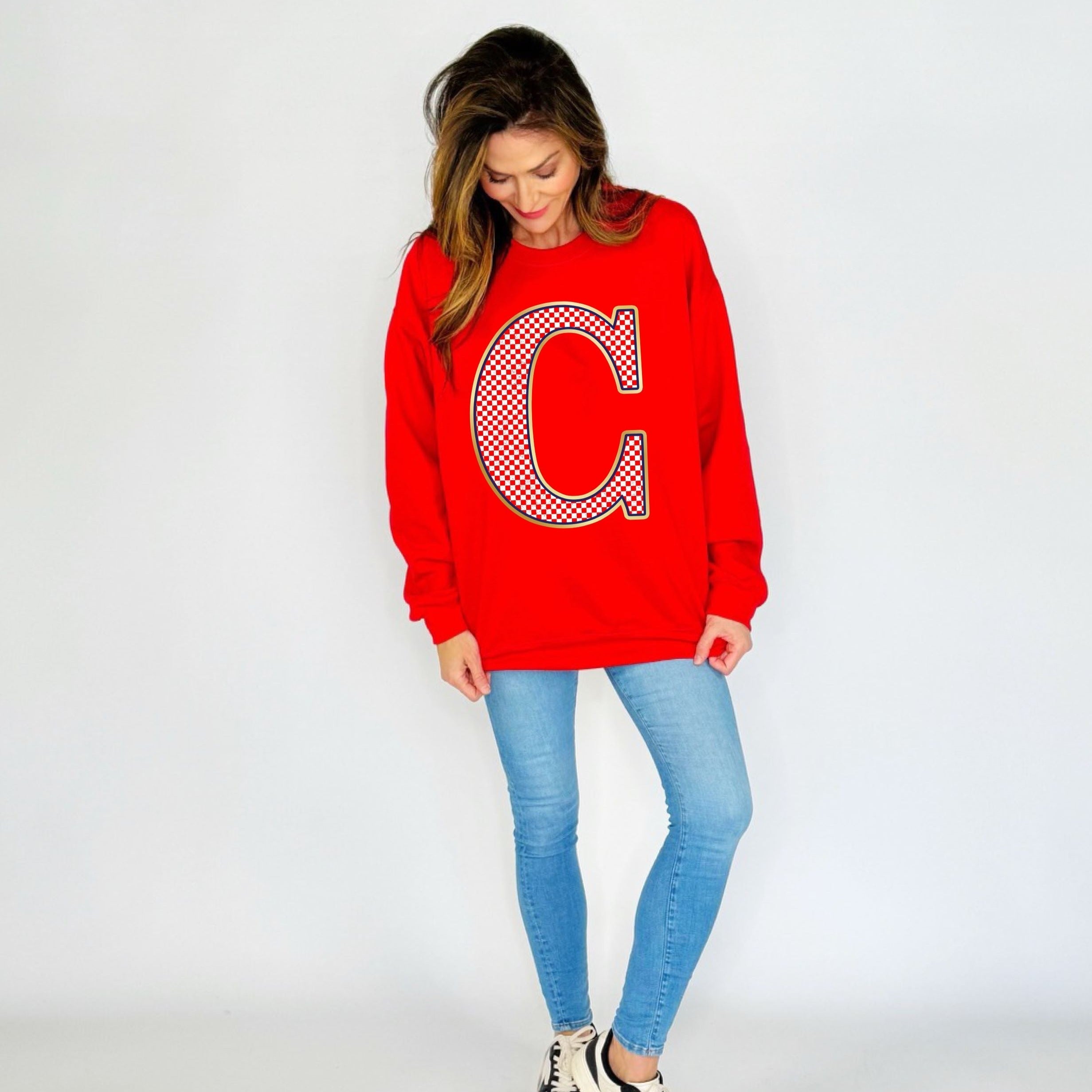 Cleveland Inspired Checkered Youth & Adult Sweatshirt