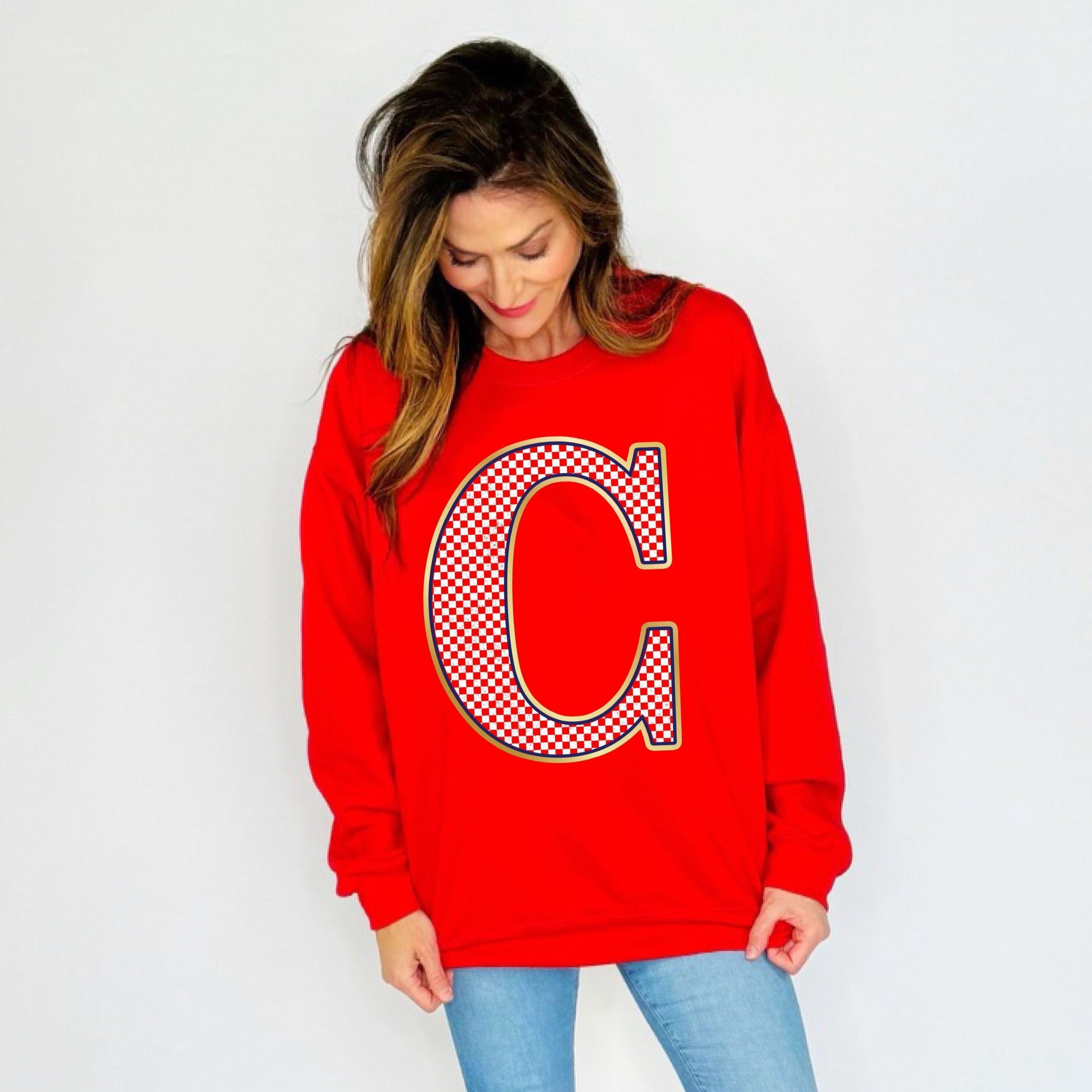 Cleveland Inspired Checkered Youth & Adult Sweatshirt