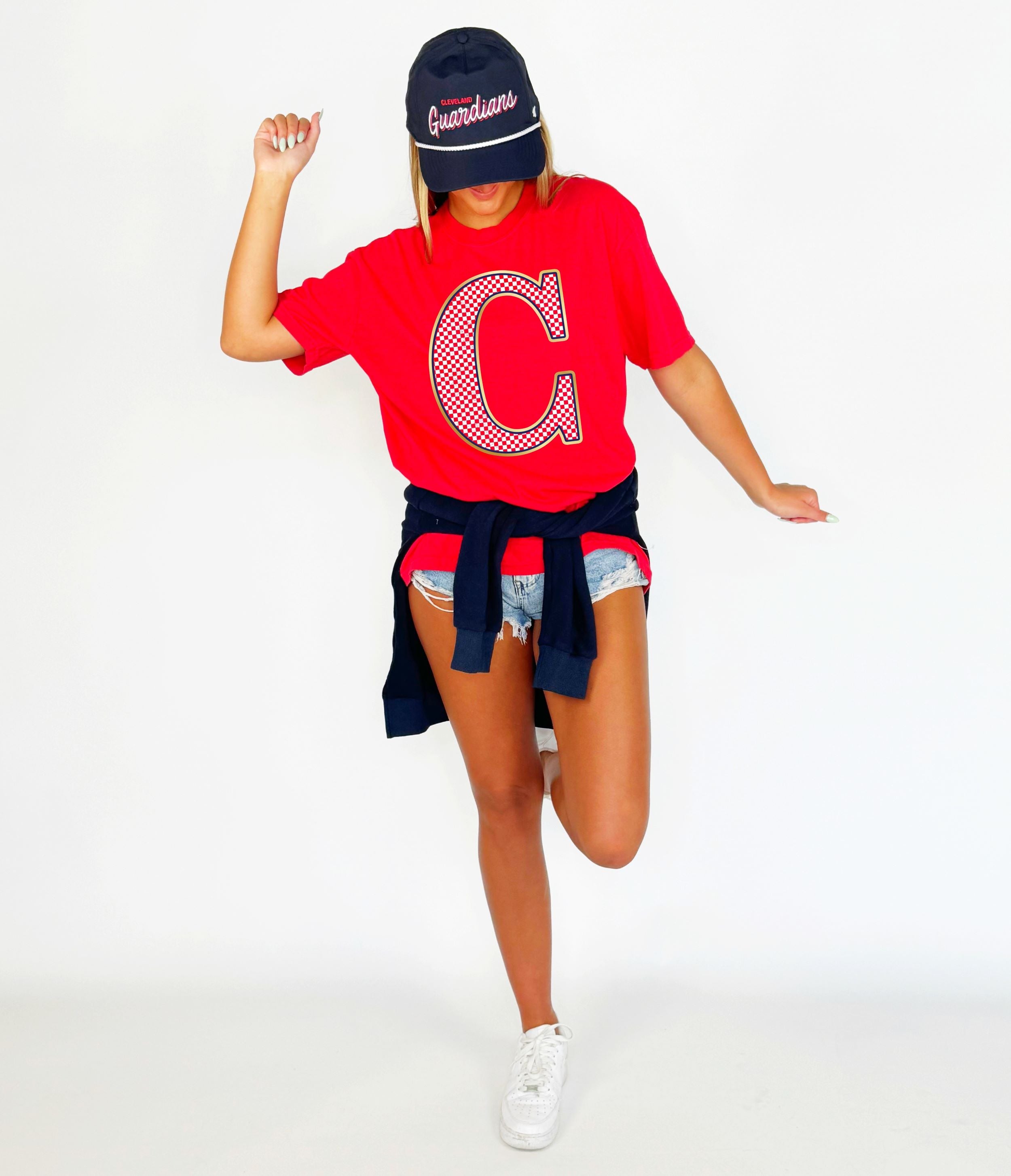 Cleveland Inspired Checkered Youth & Adult tee