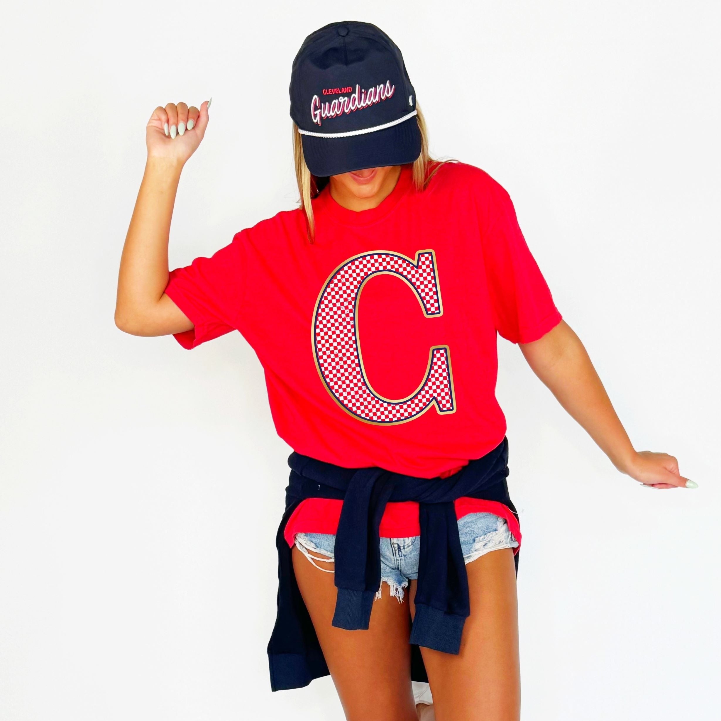 Cleveland Inspired Checkered Youth & Adult tee