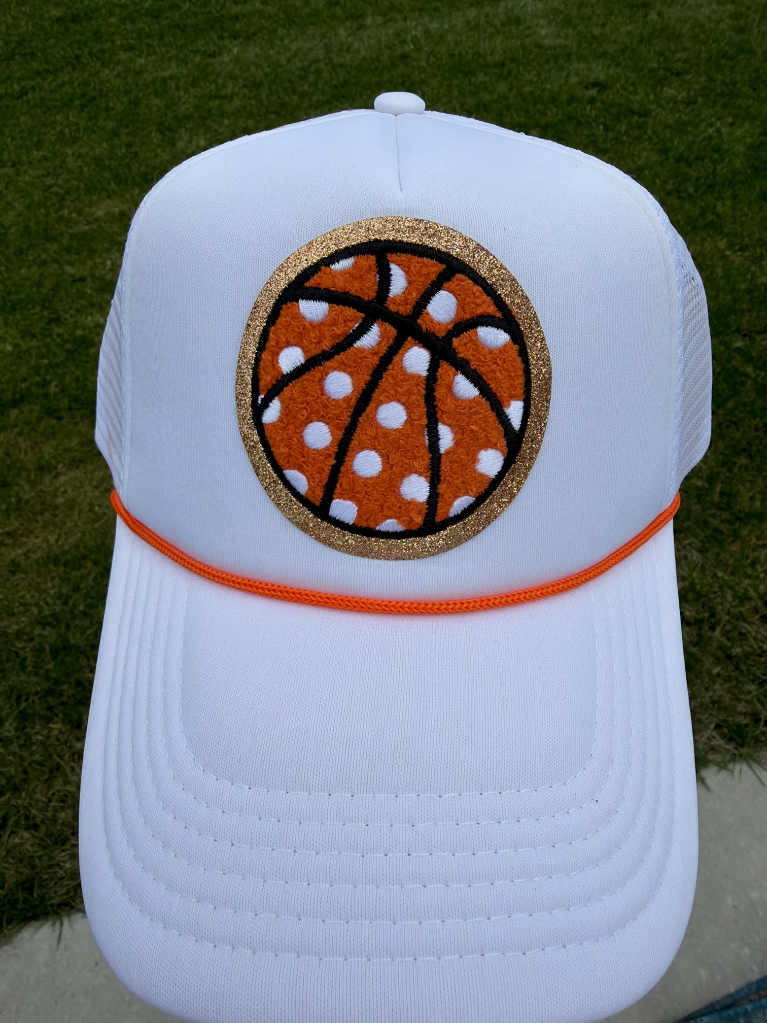 Polka Dot Basketball Patch Hat