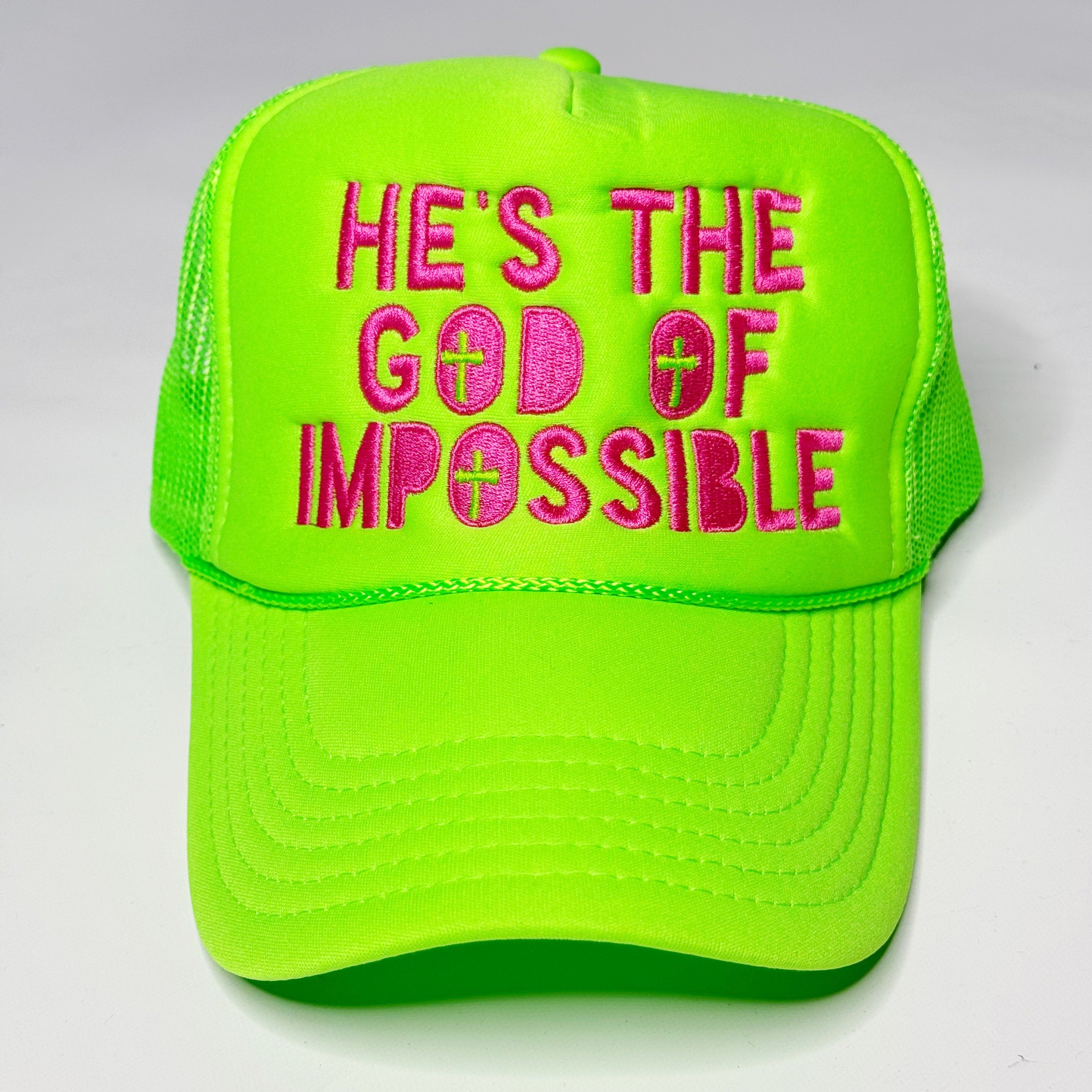 He's The God of Impossible Trucker Hat