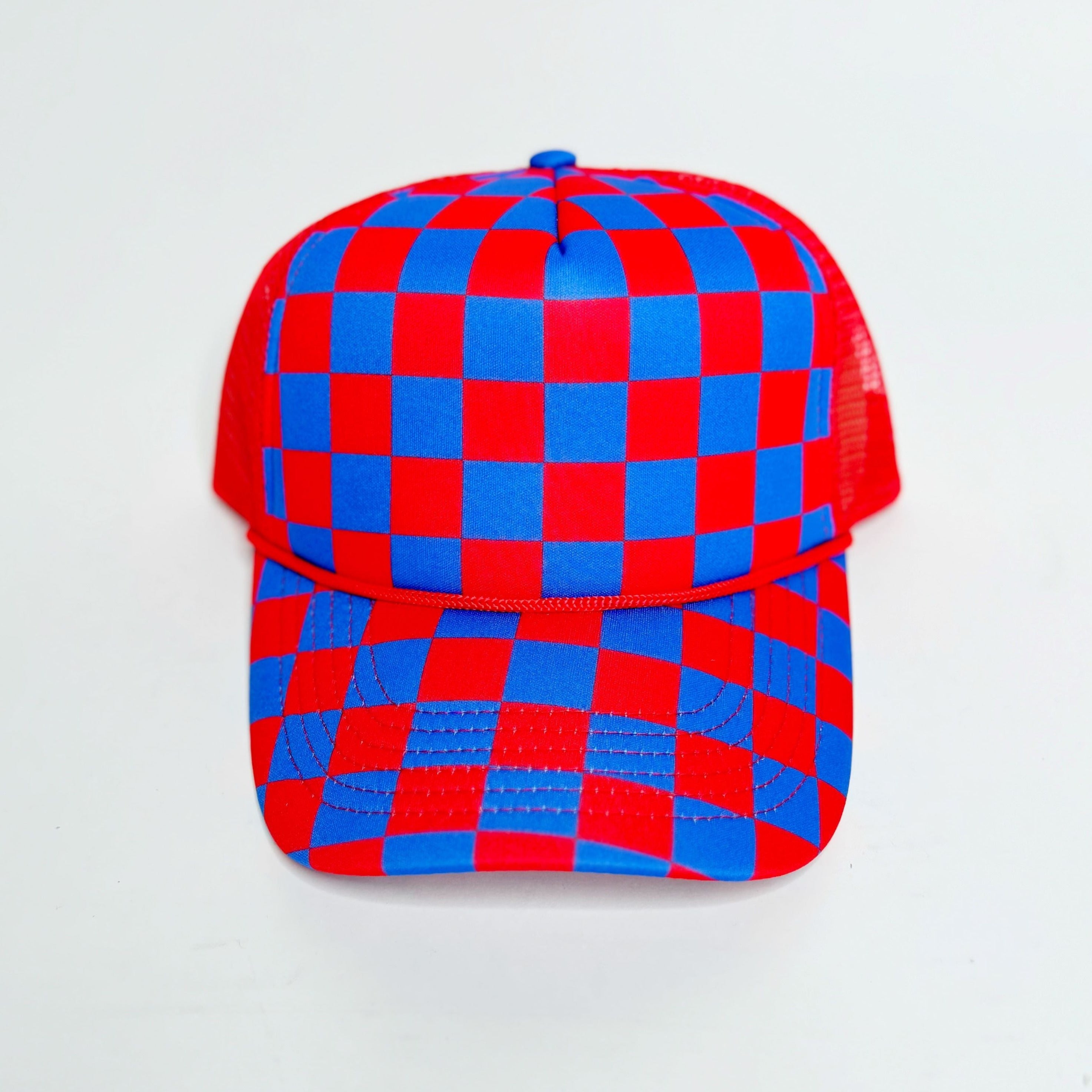 Poppy & Pine Checkered Trucker Hat