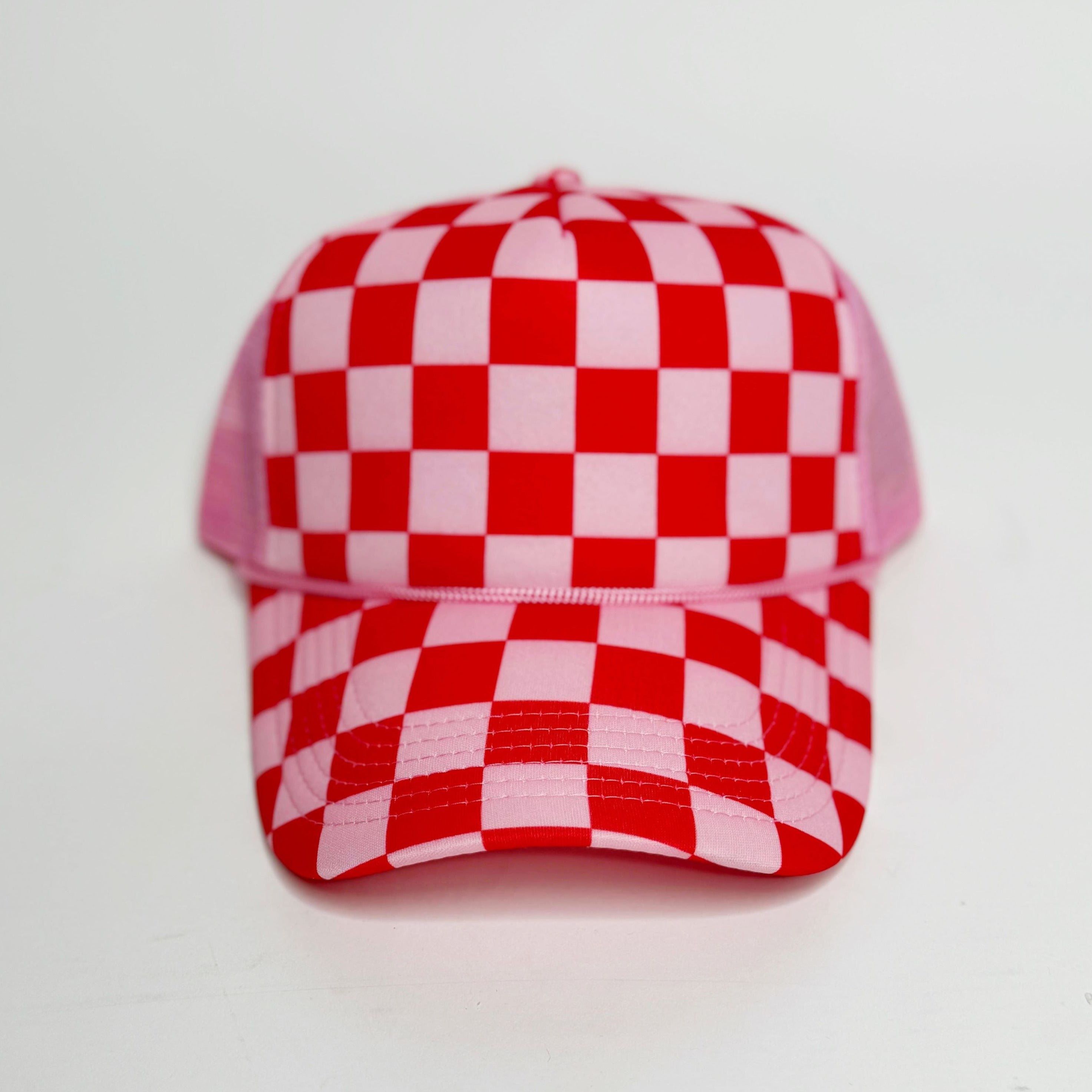 Poppy & Pine Checkered Trucker Hat