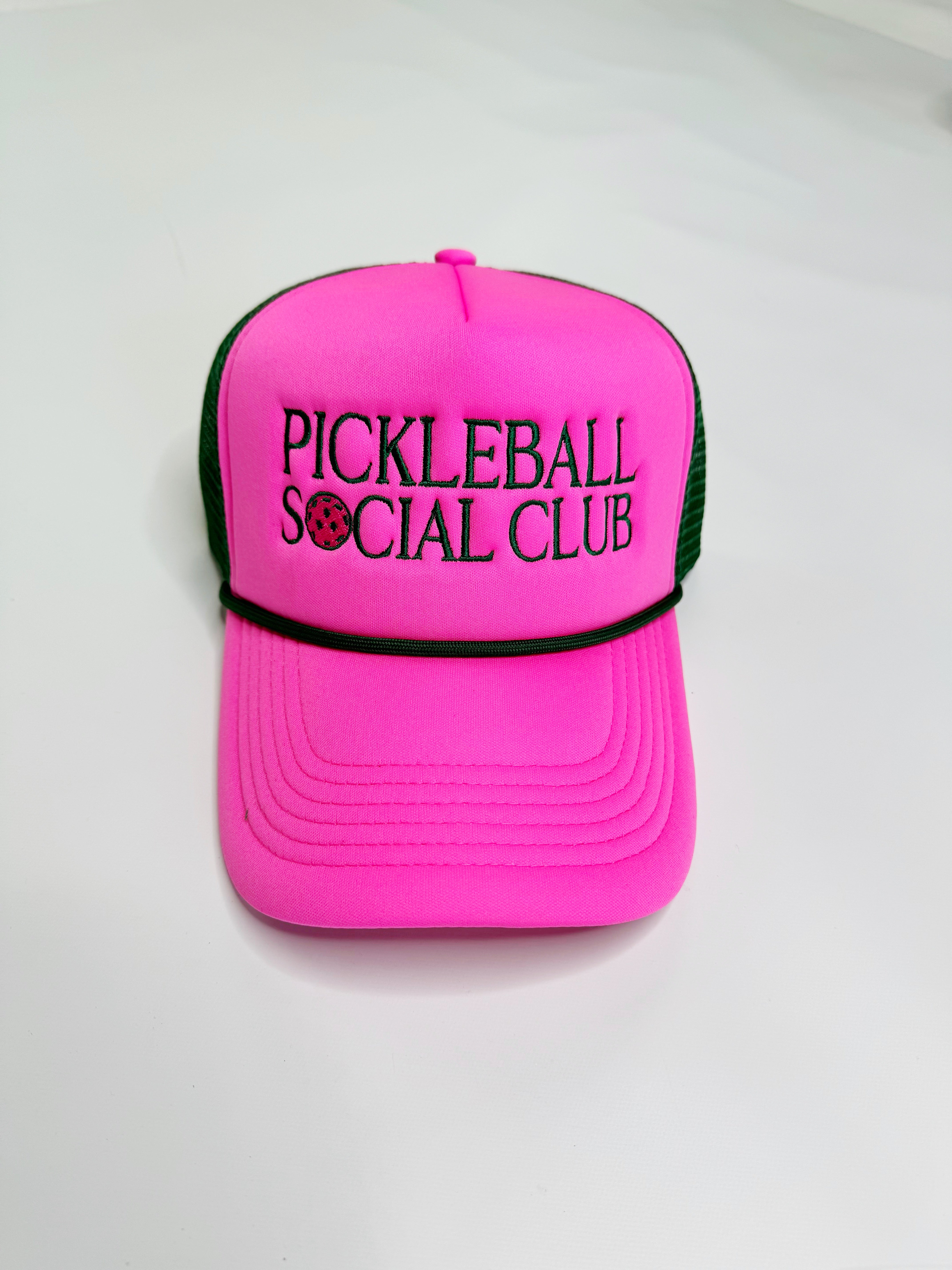 Pickleball Social Club Light Pink & Pink Trucker Hat