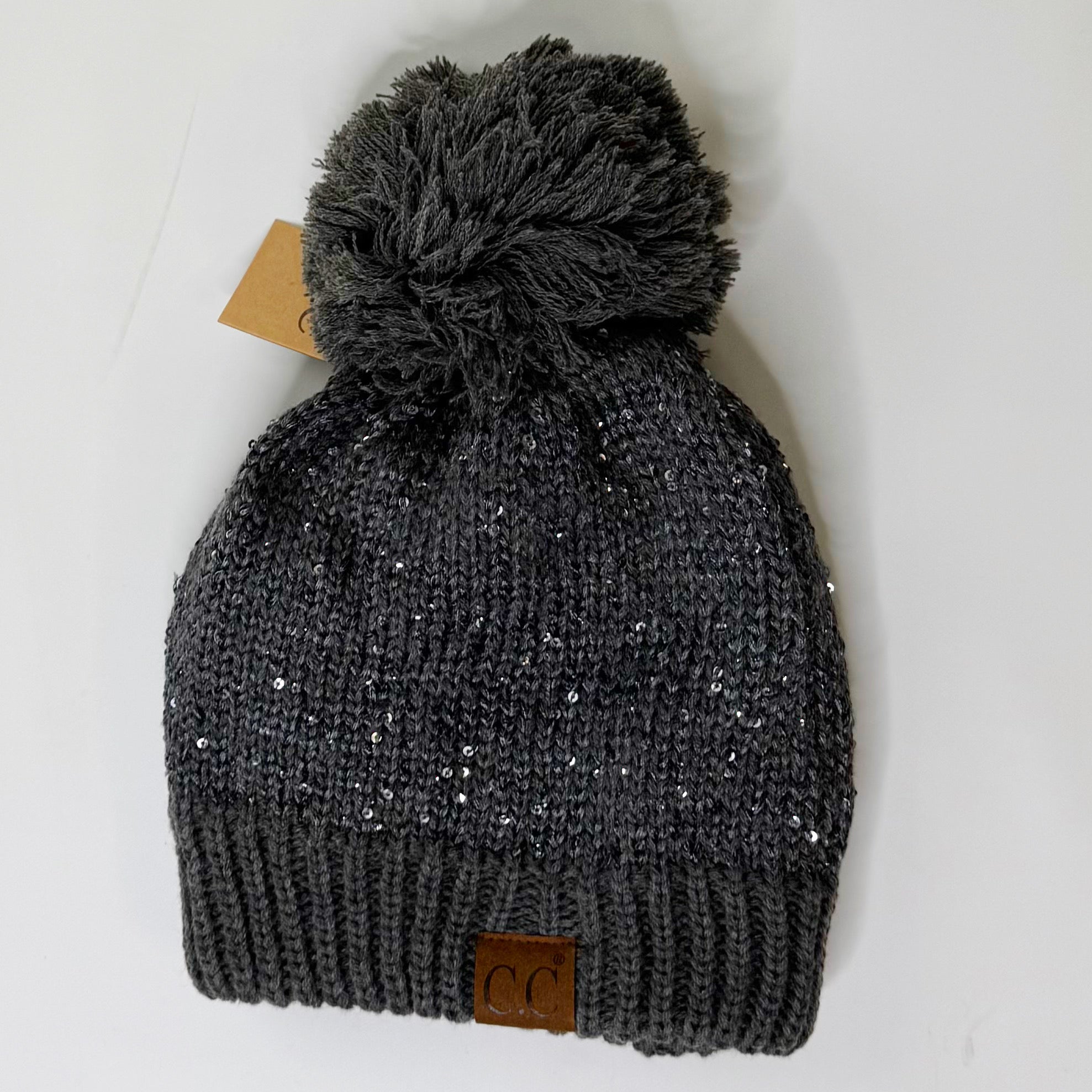 Fuzzy Lined Scatter Sequin Beanie - 3 colors