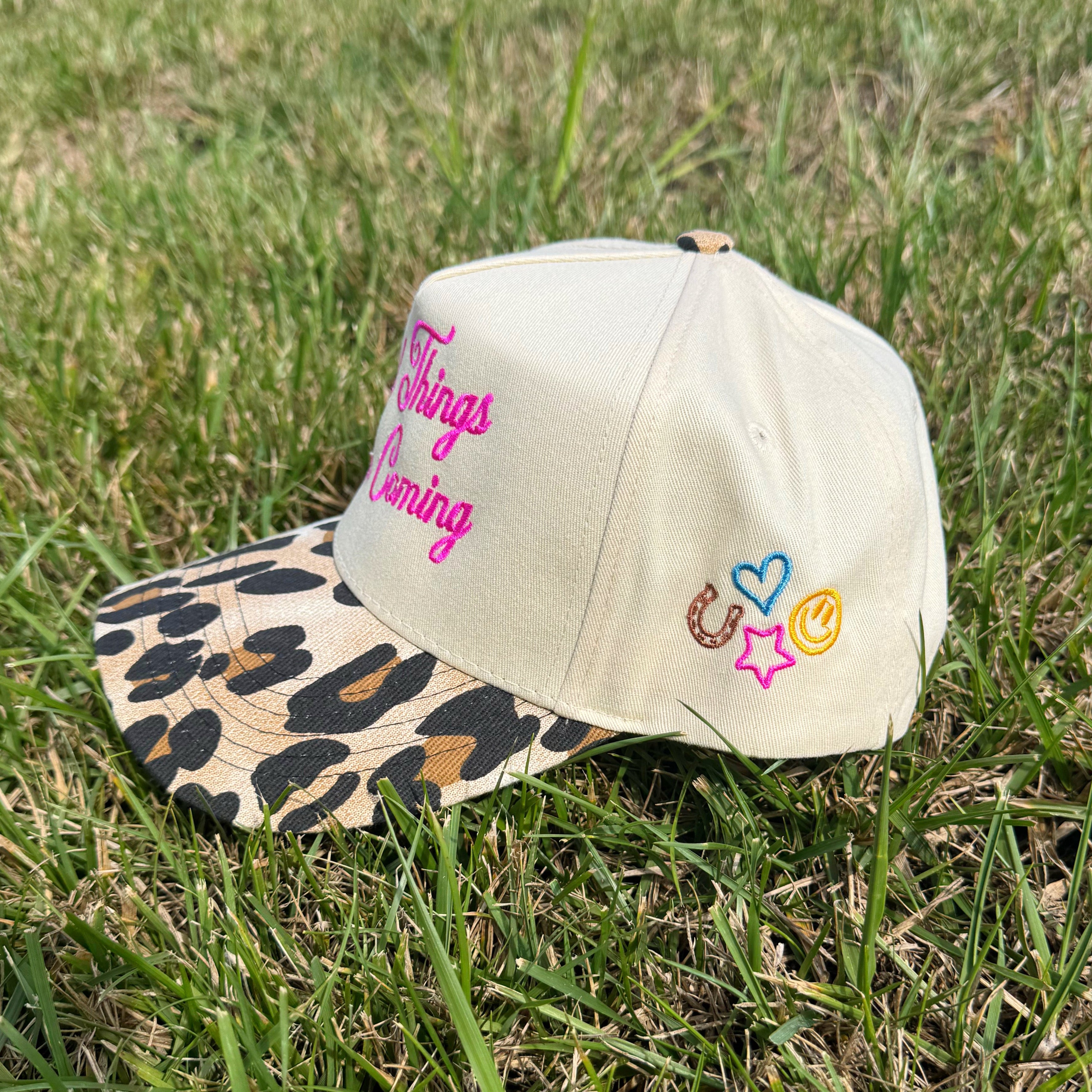 Good Things Are Coming Leopard Hat- Pre Order!