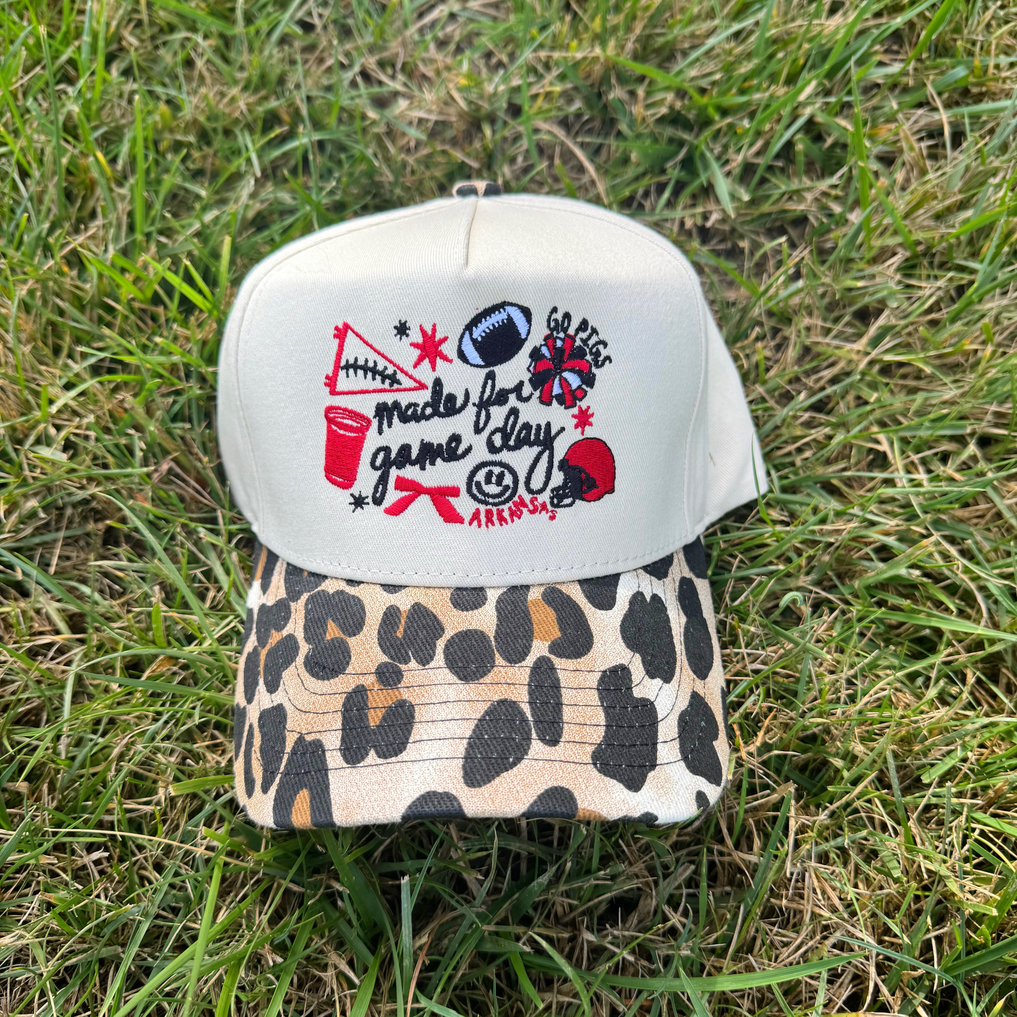 Arkansas Made For Game Day Leopard Hat - Pre Order!