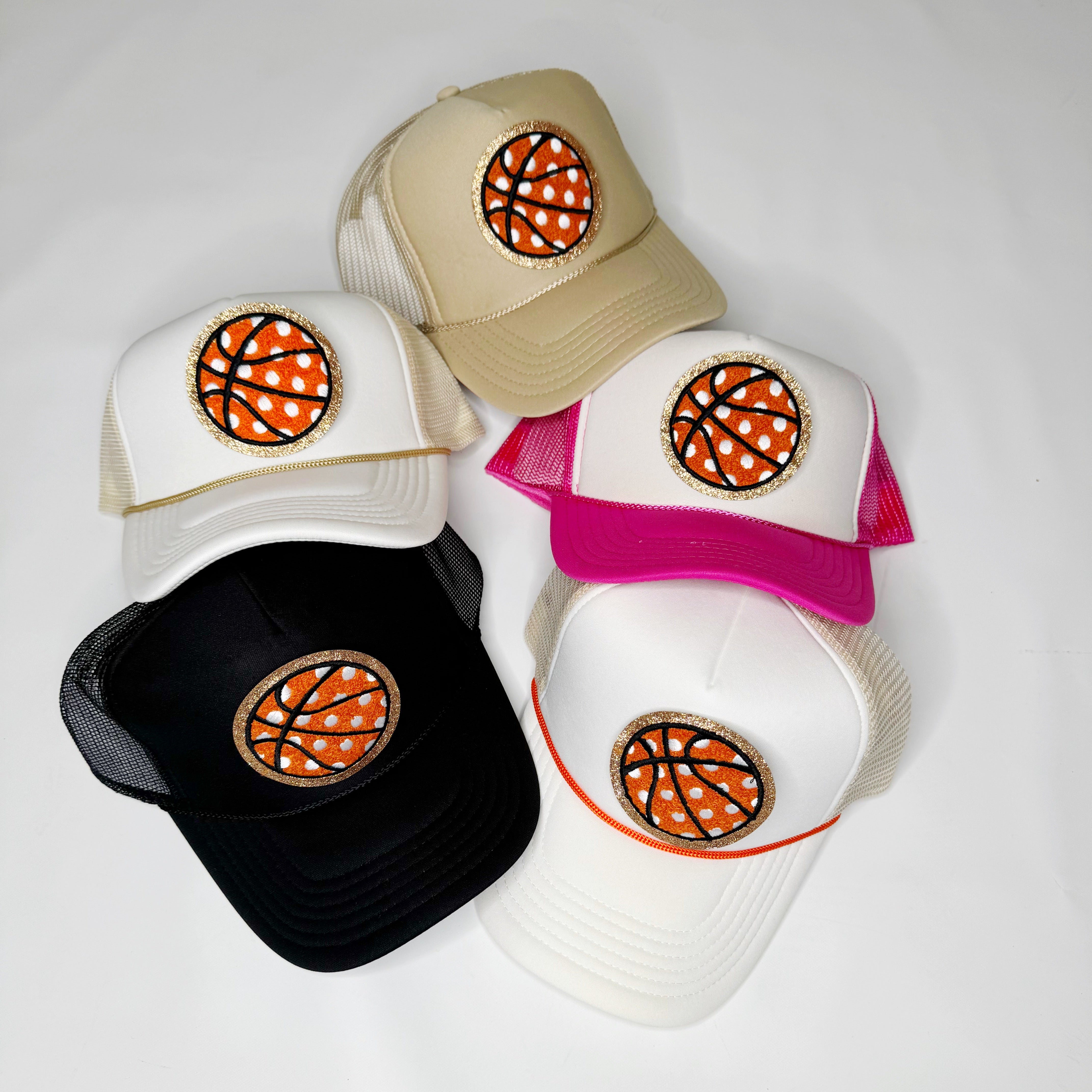 Polka Dot Basketball Patch Hat