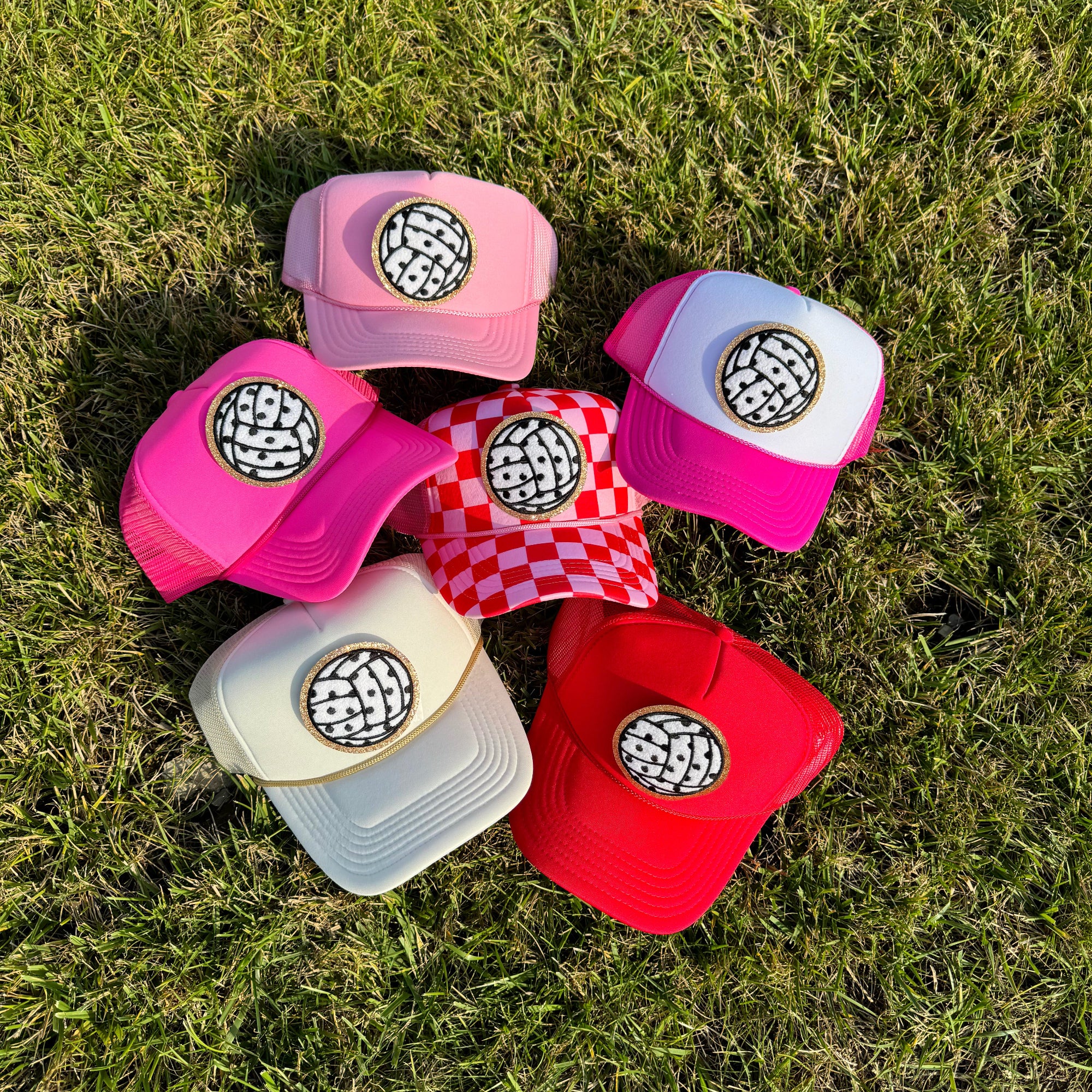 Polka Dot Volleyball Patch Hat