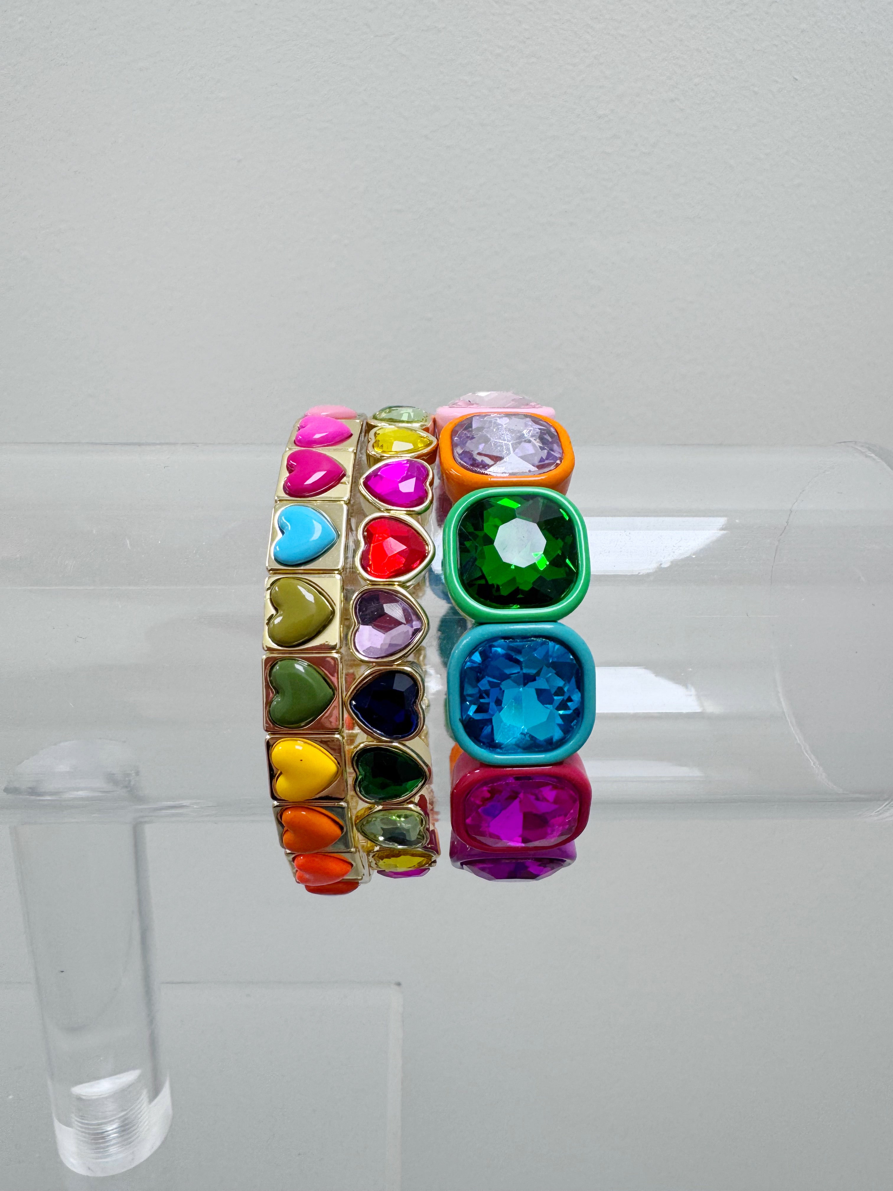 Heart Bracelet Stack Set