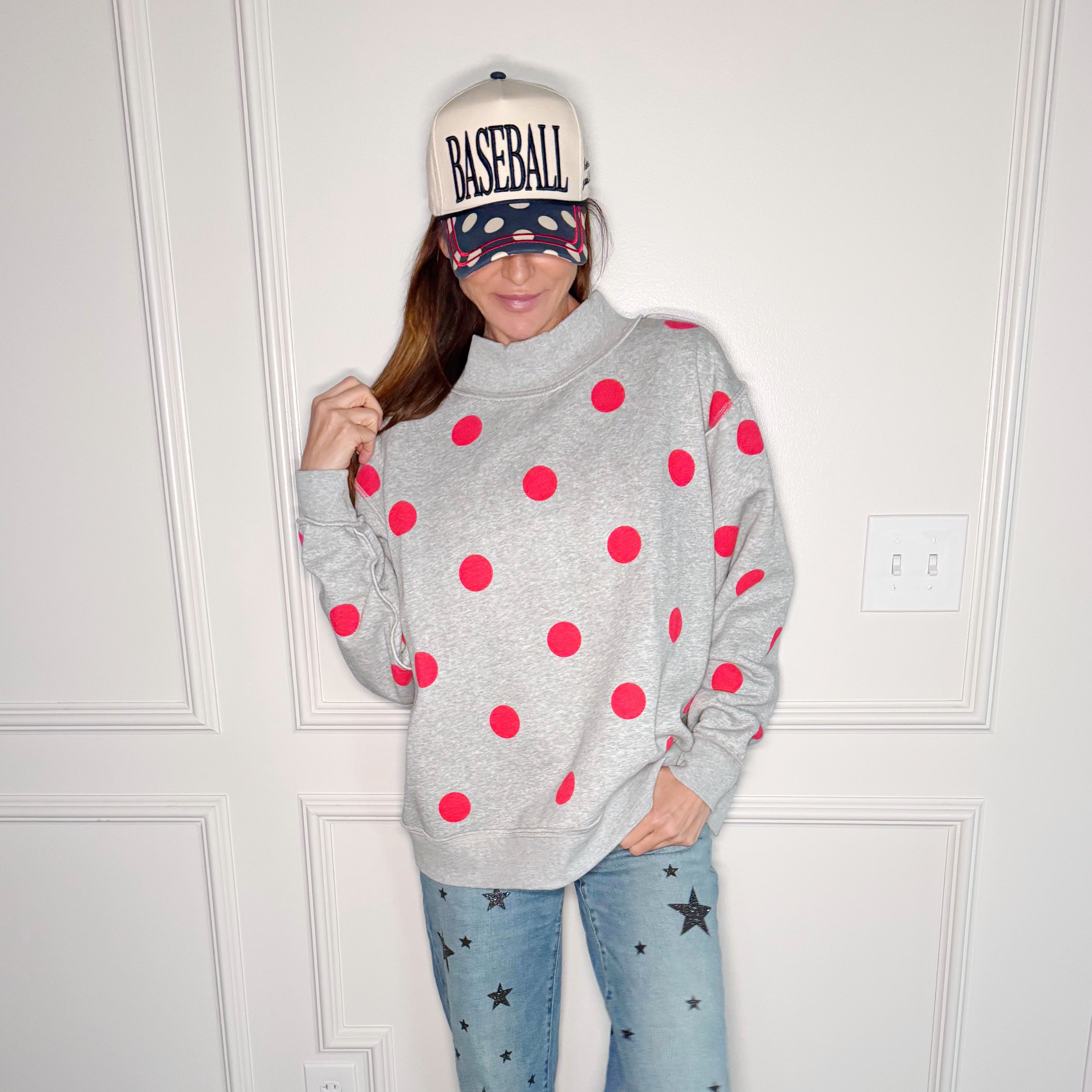 Play Ball 2-Sided Mock Sweatshirt