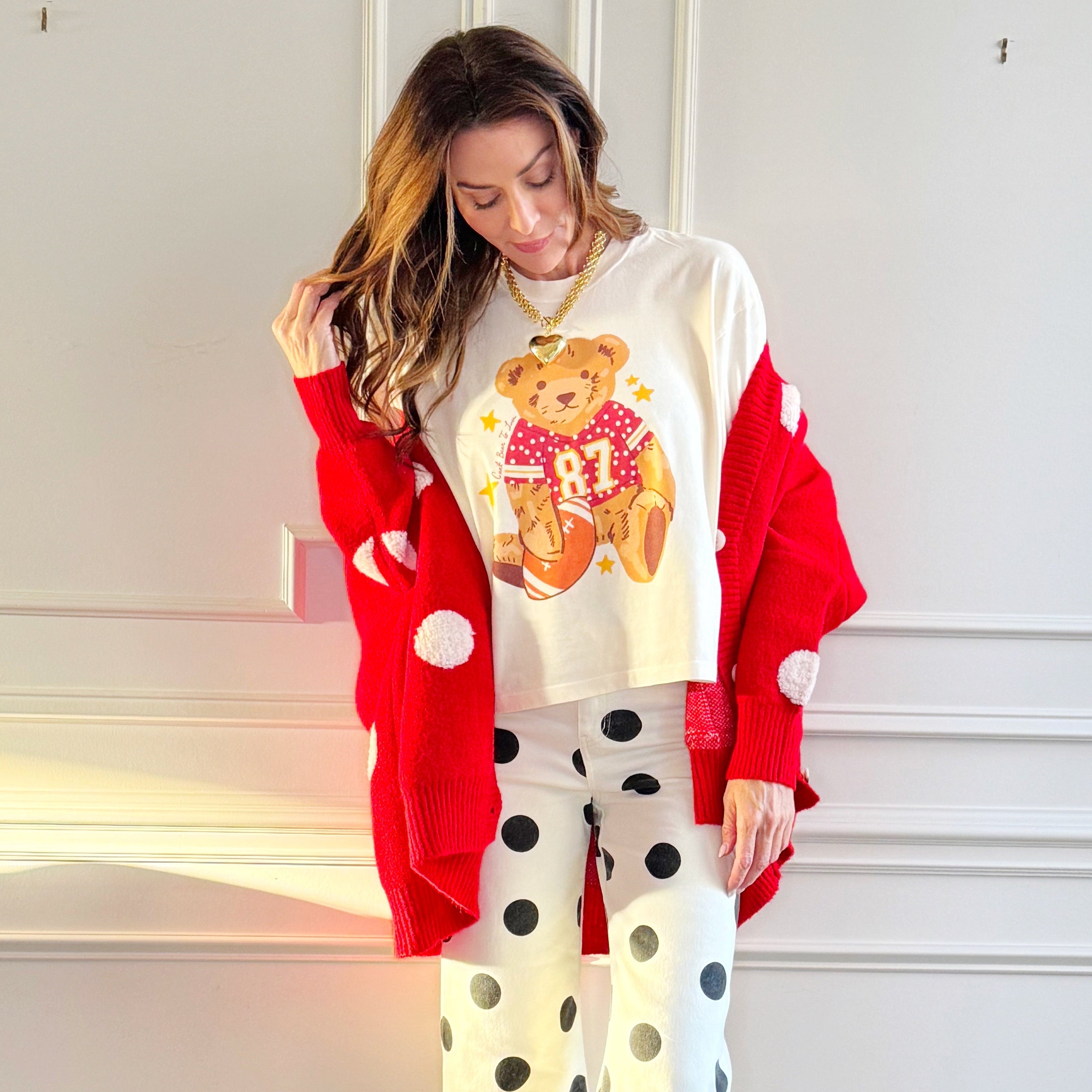 Teddy 87 Football Crop Tee