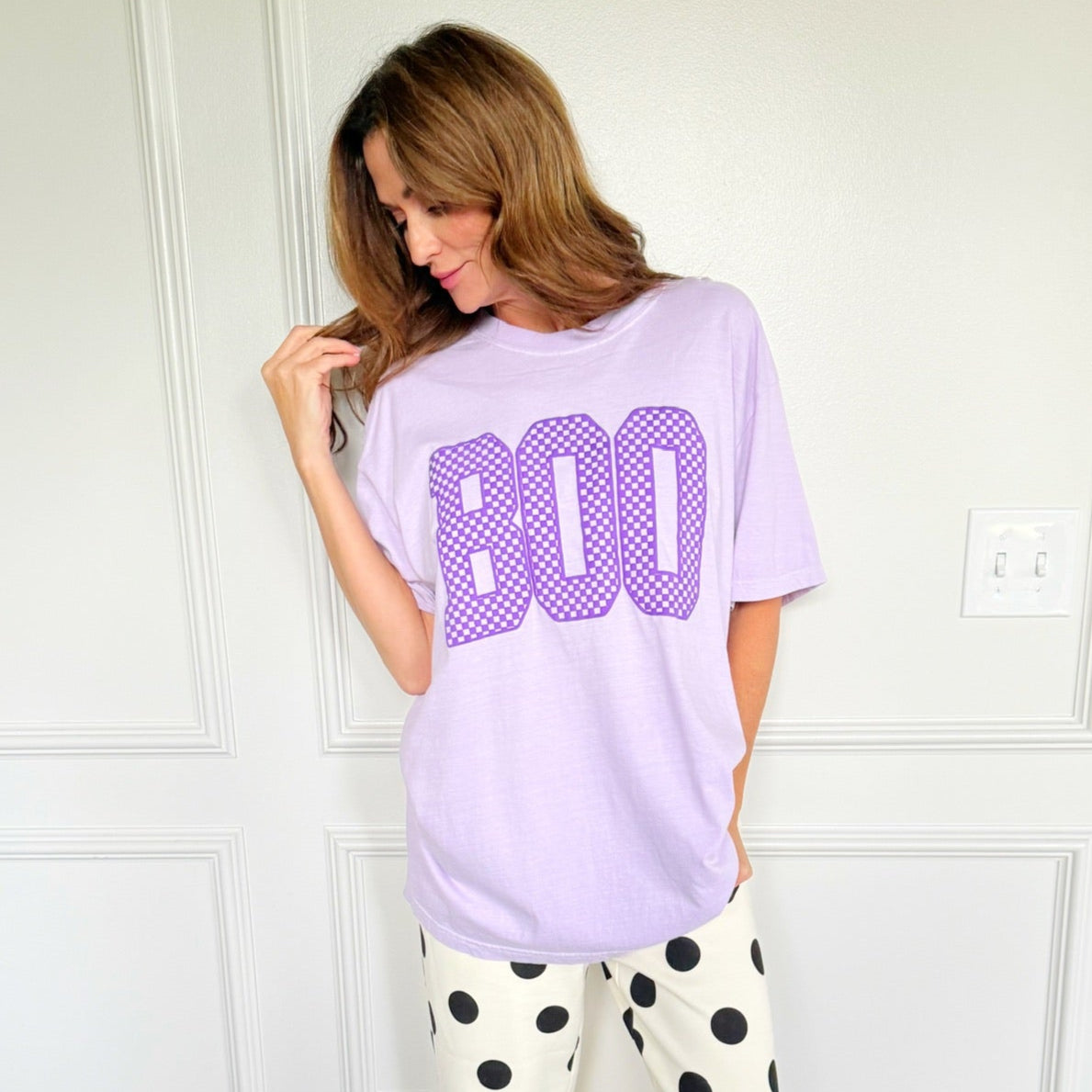 Checker Boo Puff Tee