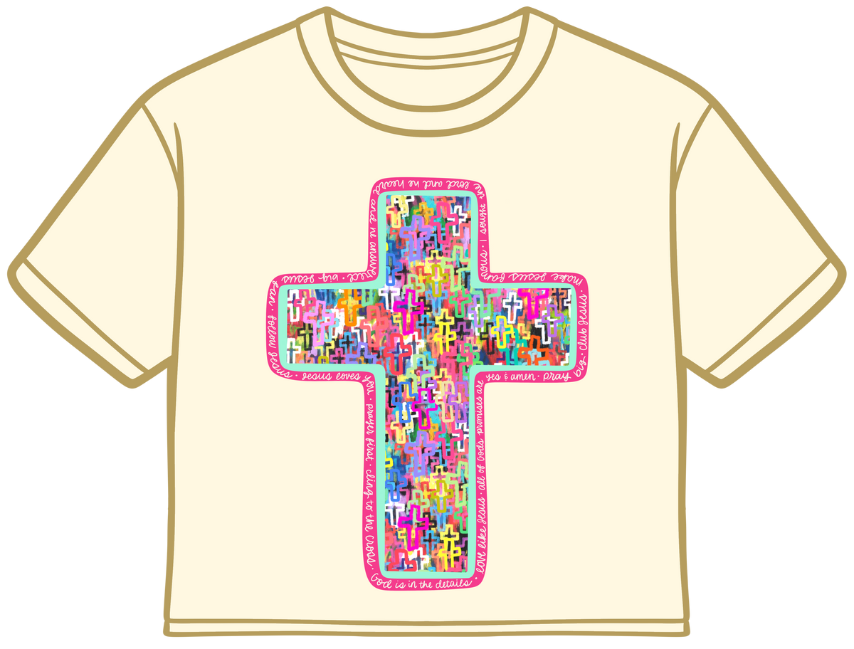Cross Collage Crop Tee
