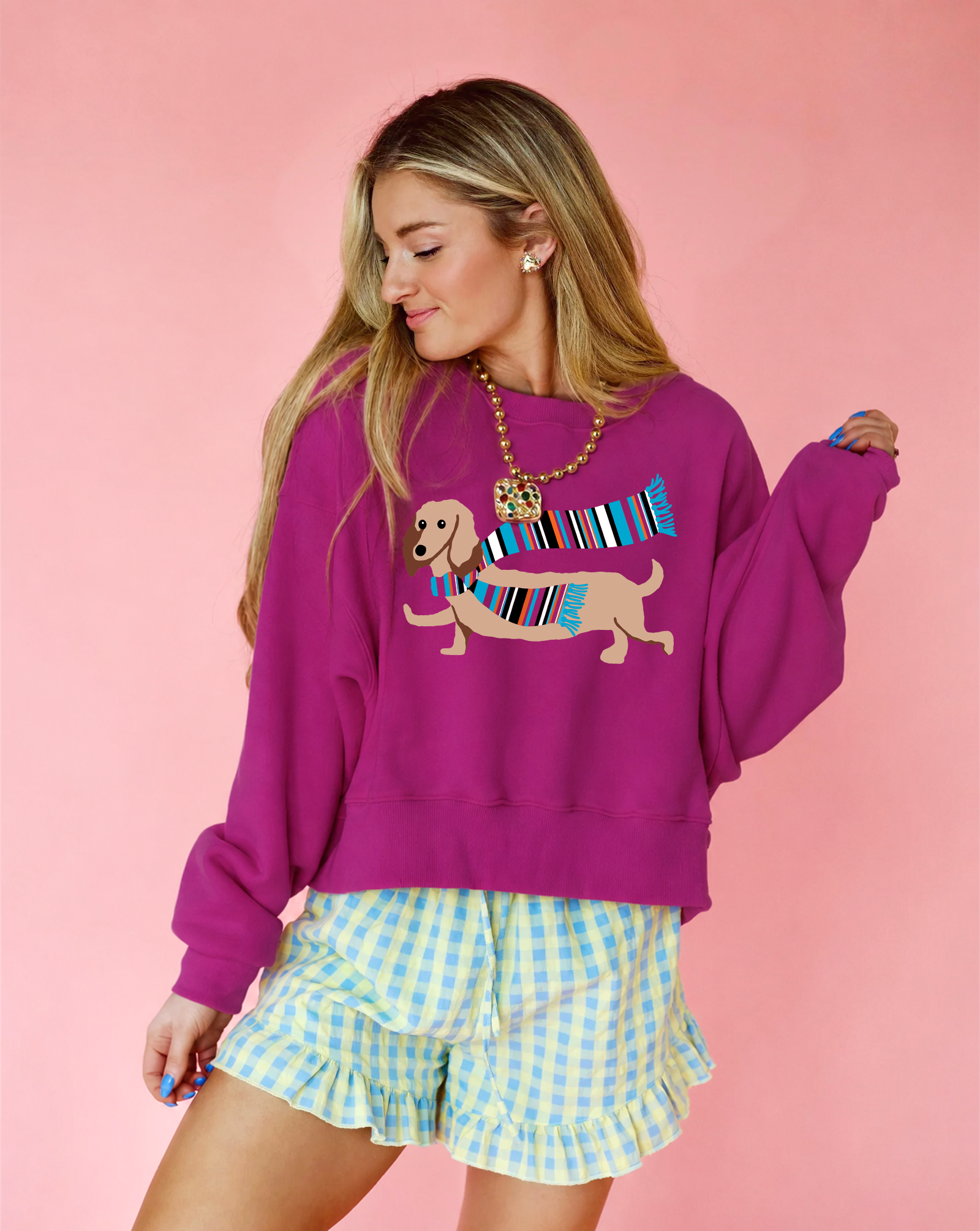 Cozy Doxie Crop Sweatshirt - PRE-SALE - SHIP DATE 9/28**
