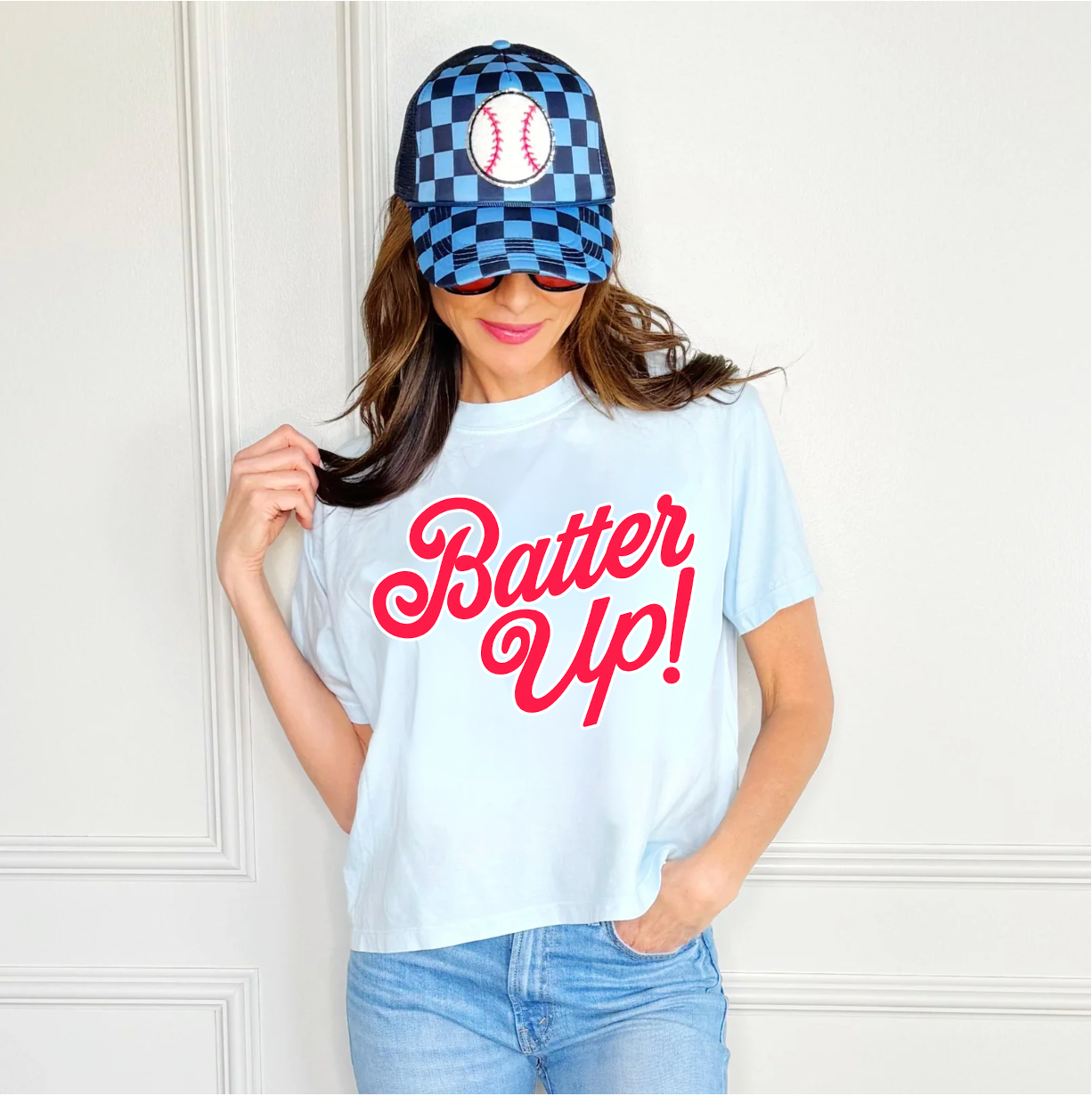 Batter Up Crop Tee