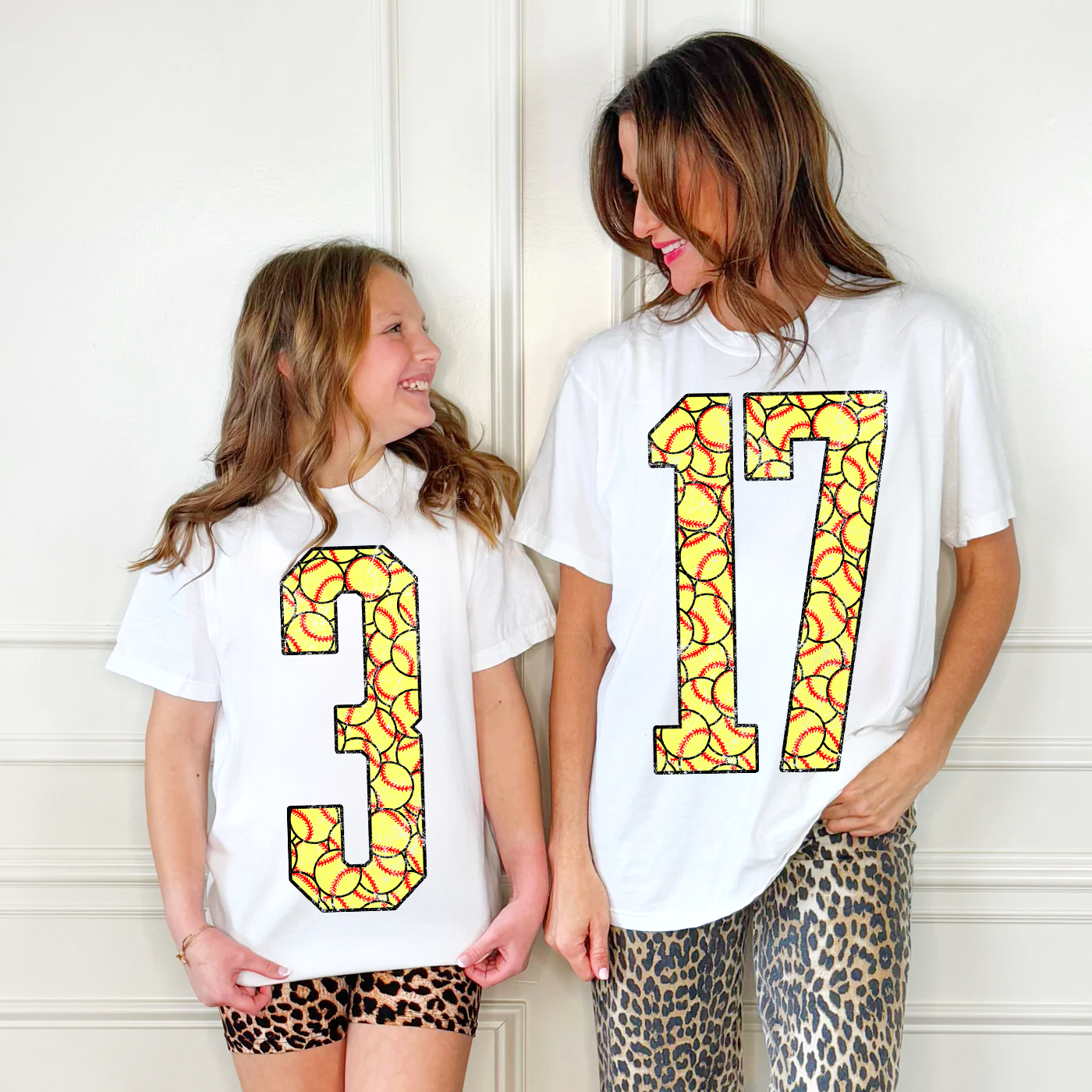 Custom Softball Number Tee