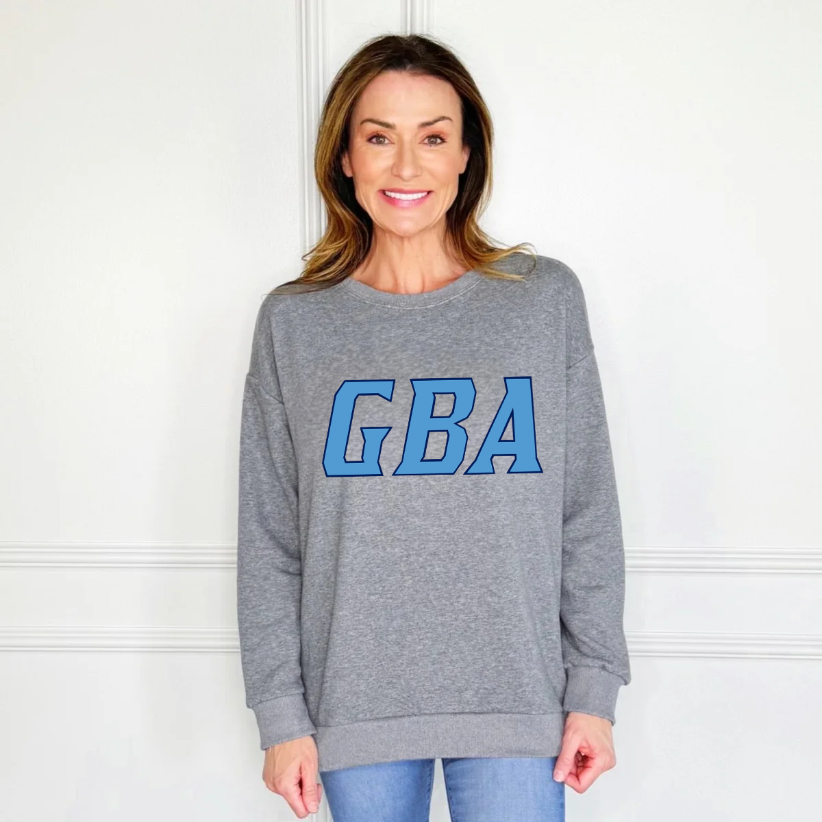 GBA Logo Poppy & Pine Side-Slit Sweatshirt