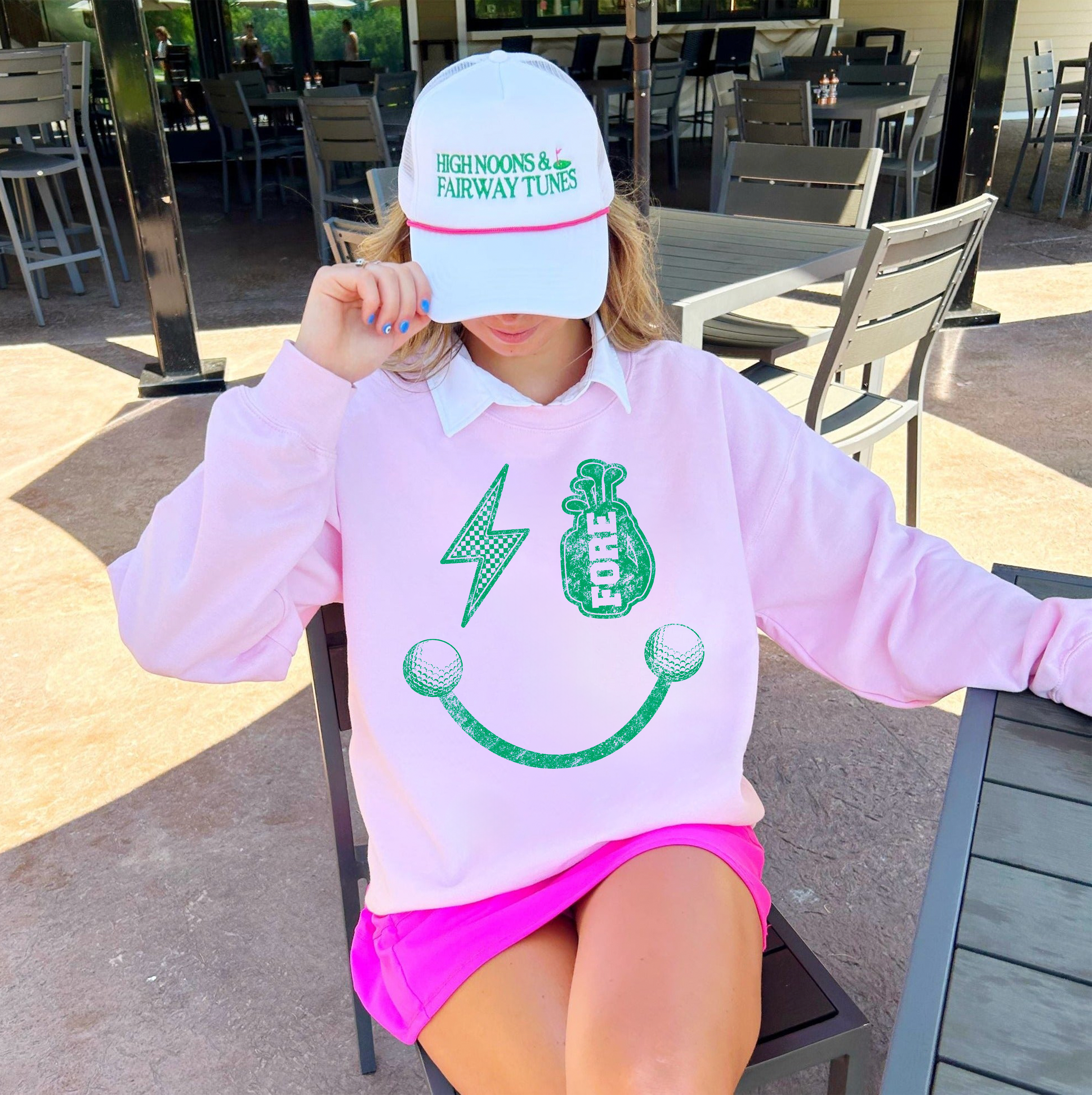 Golf Smiley Sweatshirt