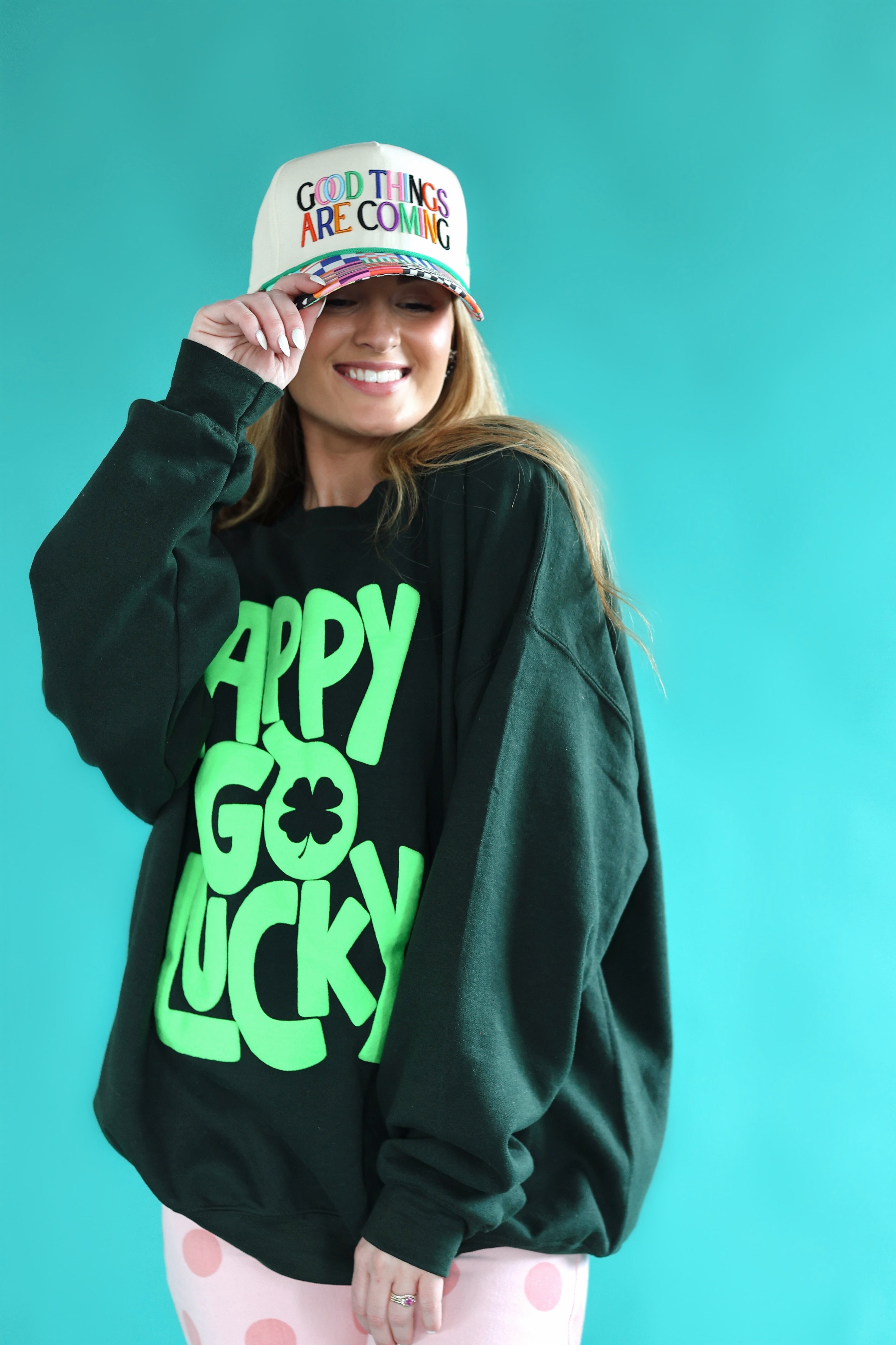 Happy Go Lucky Youth and Adult Sweatshirt