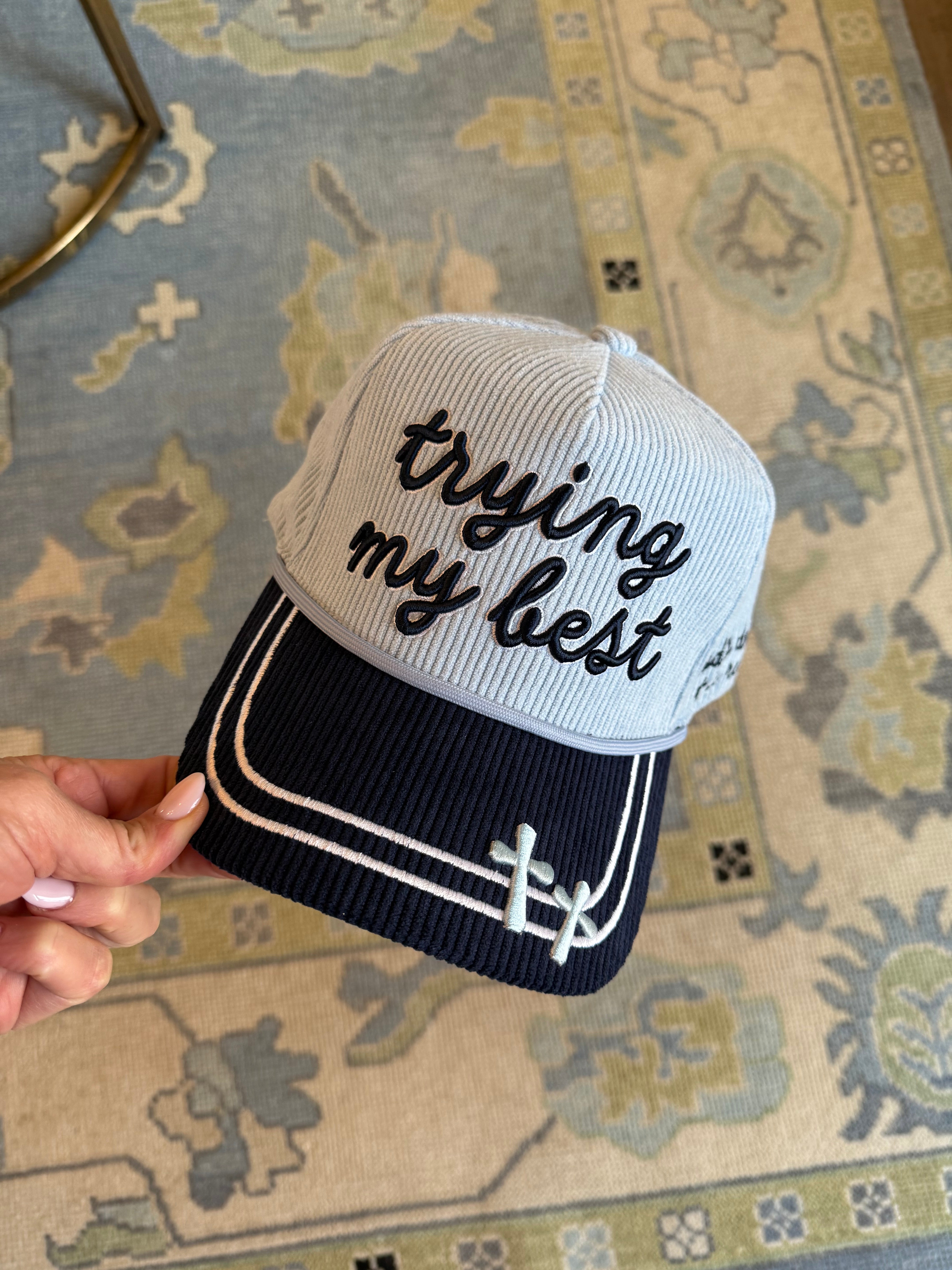 Trying My Best Corduroy Hat- Pre Order