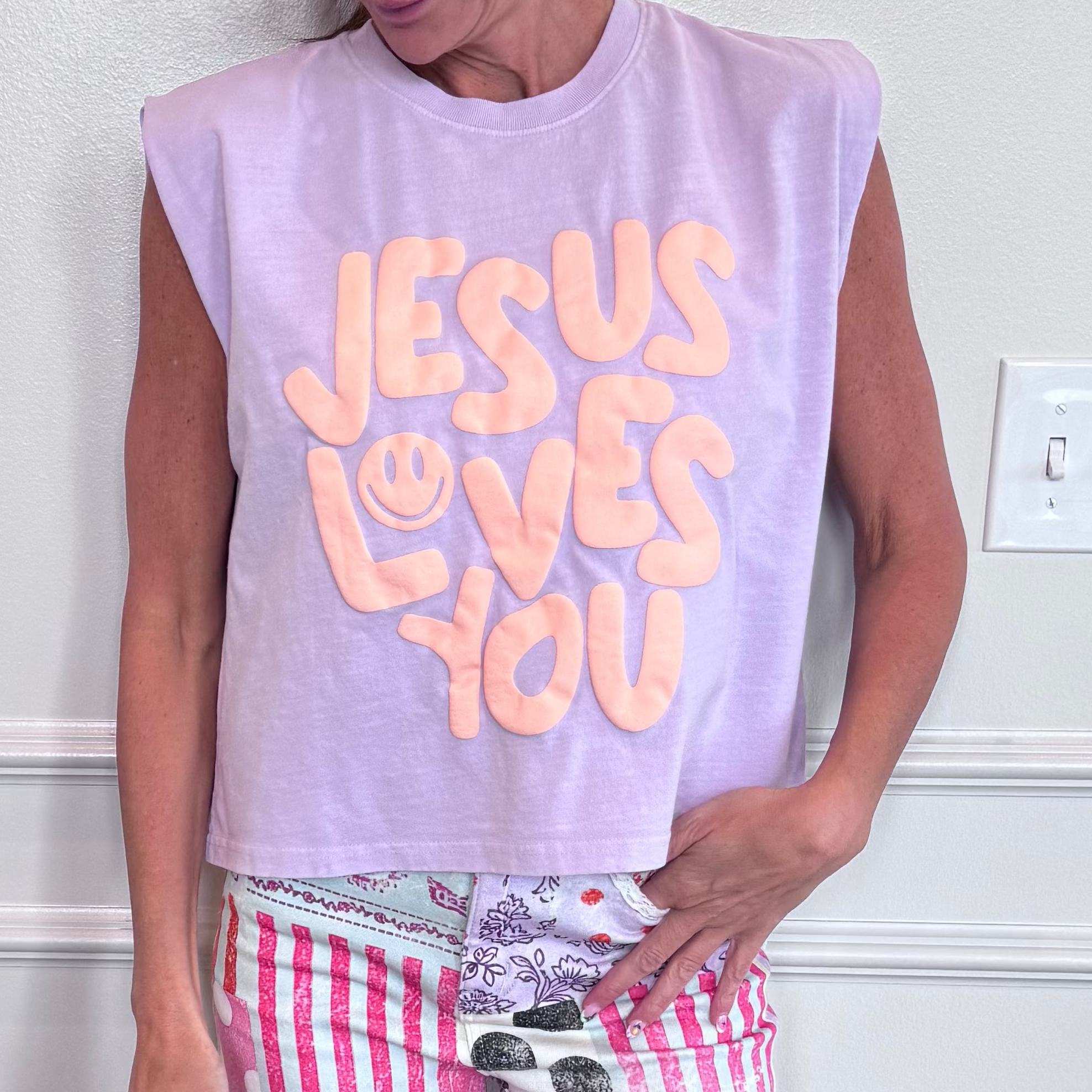 Smiley Jesus Loves You P&P Tank