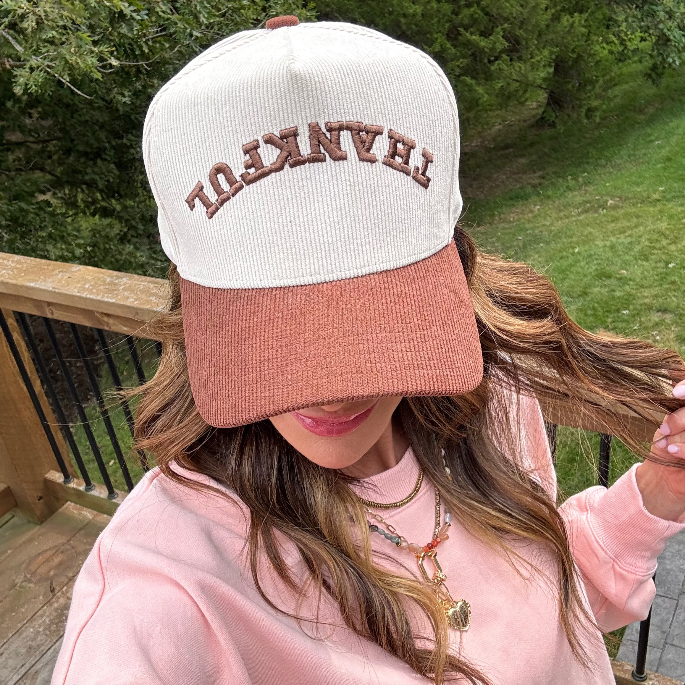 Upside Down Thankful Hat