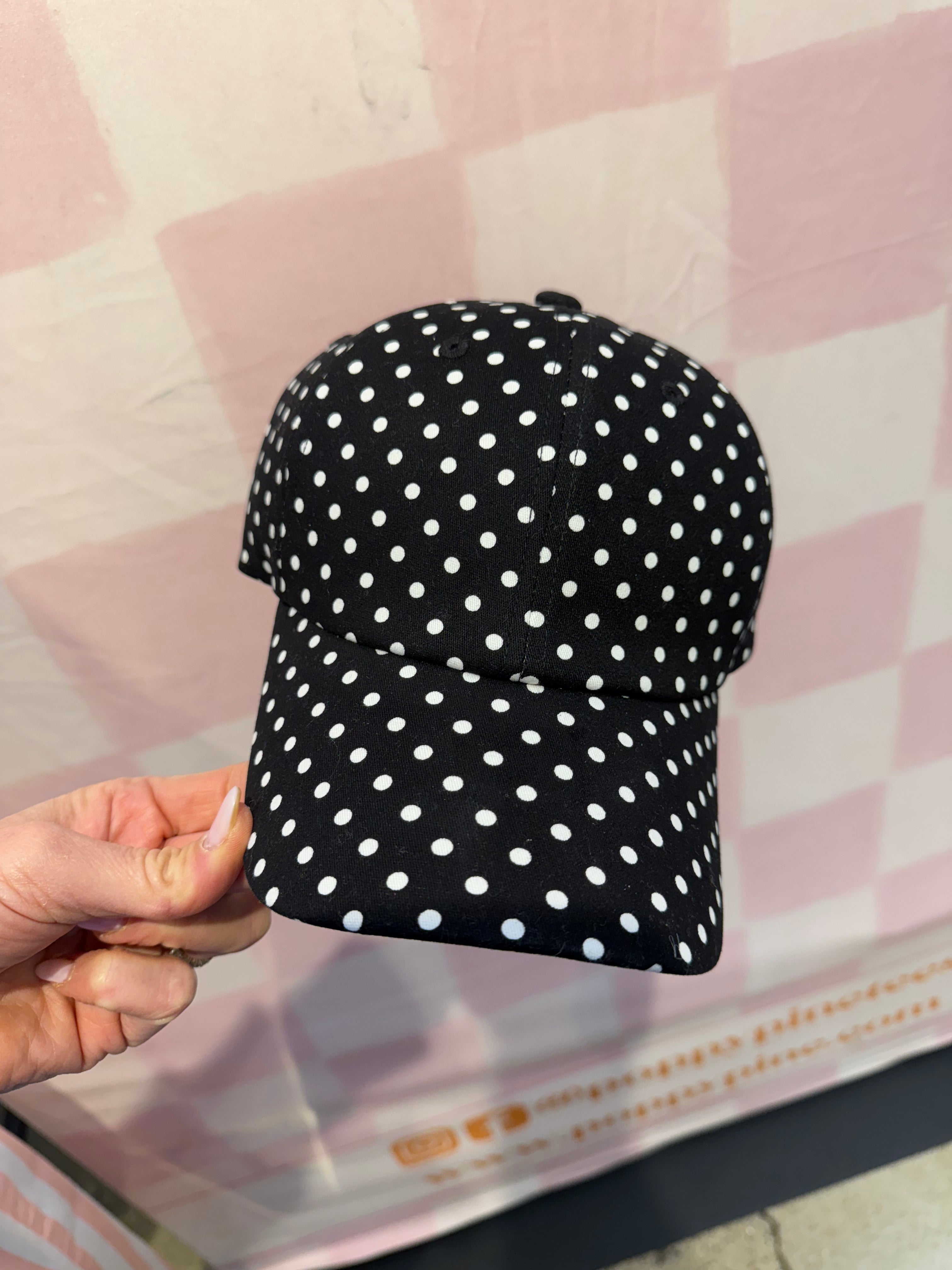 帽子 nit alcove Black polka dot straw hat Black Polka Dot Hat