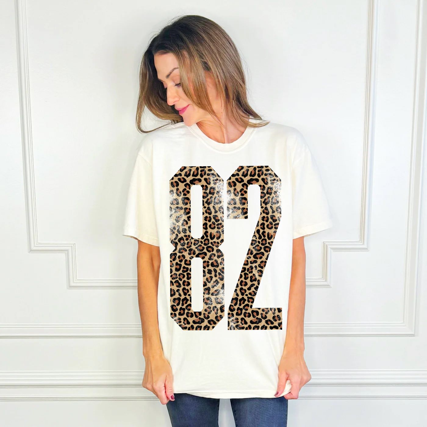 Custom Leopard Number Tee