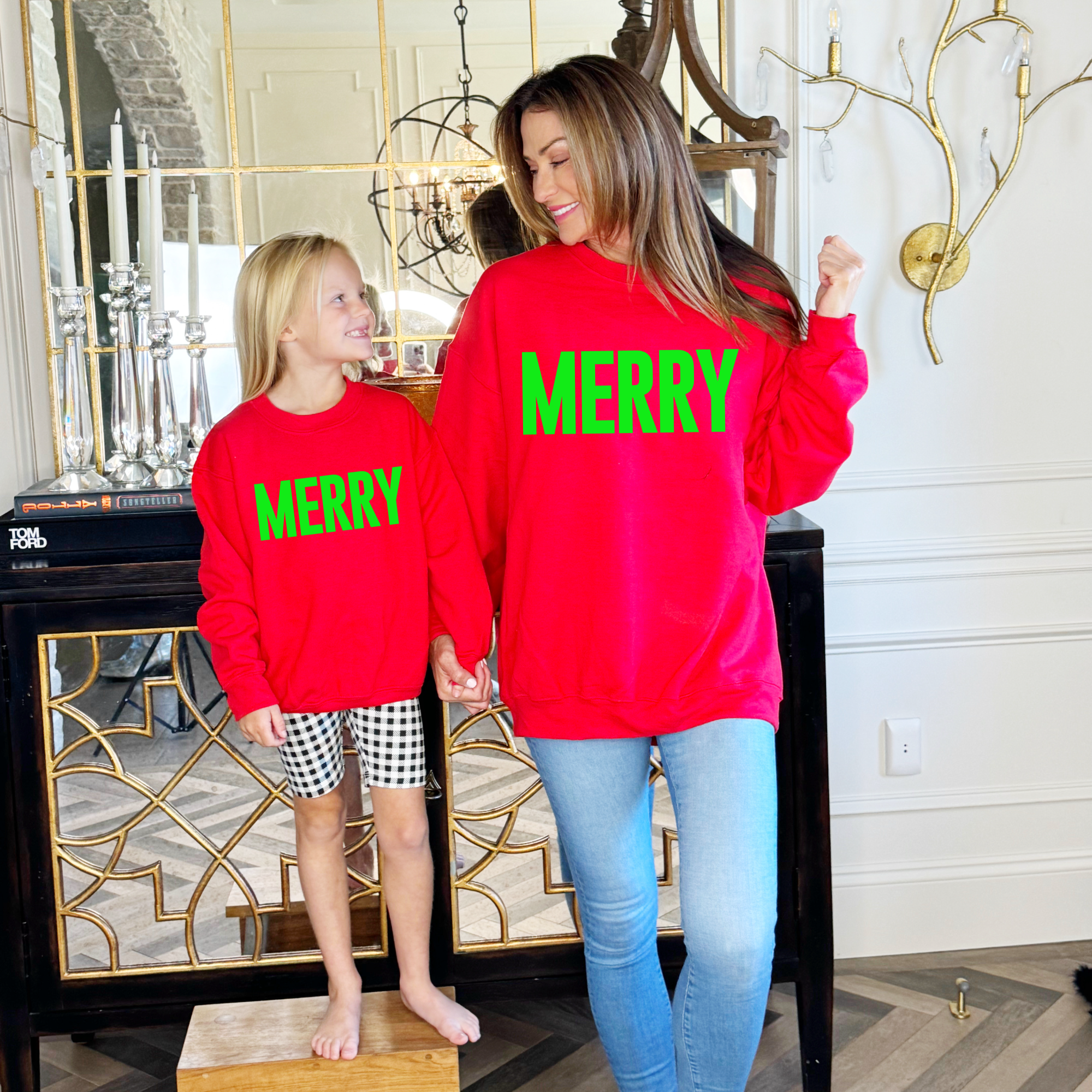 Puff Green MERRY Youth & Adult Sweatshirt