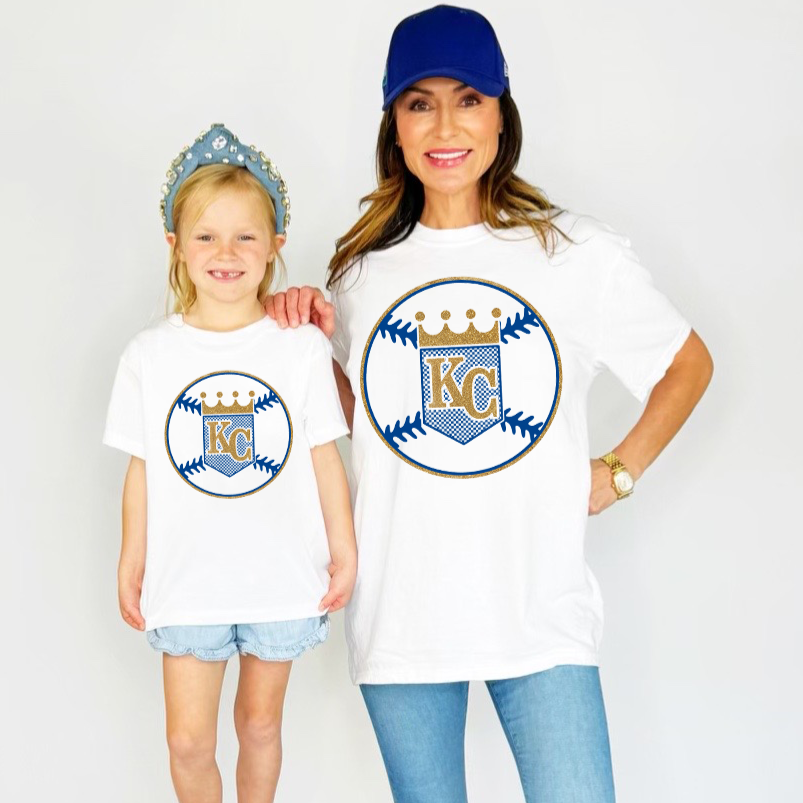 Kansas City Crown Inspired Baseball Youth & Adult tee