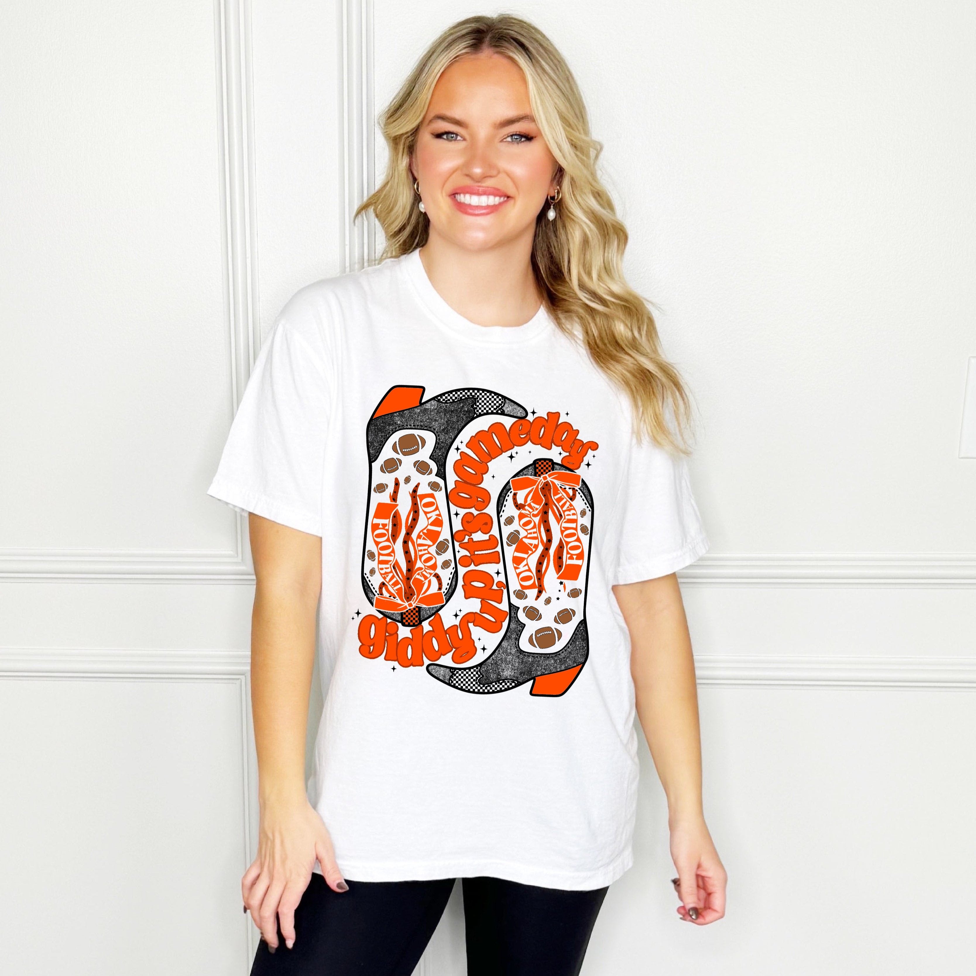 Orange Oklahoma Boots Tee