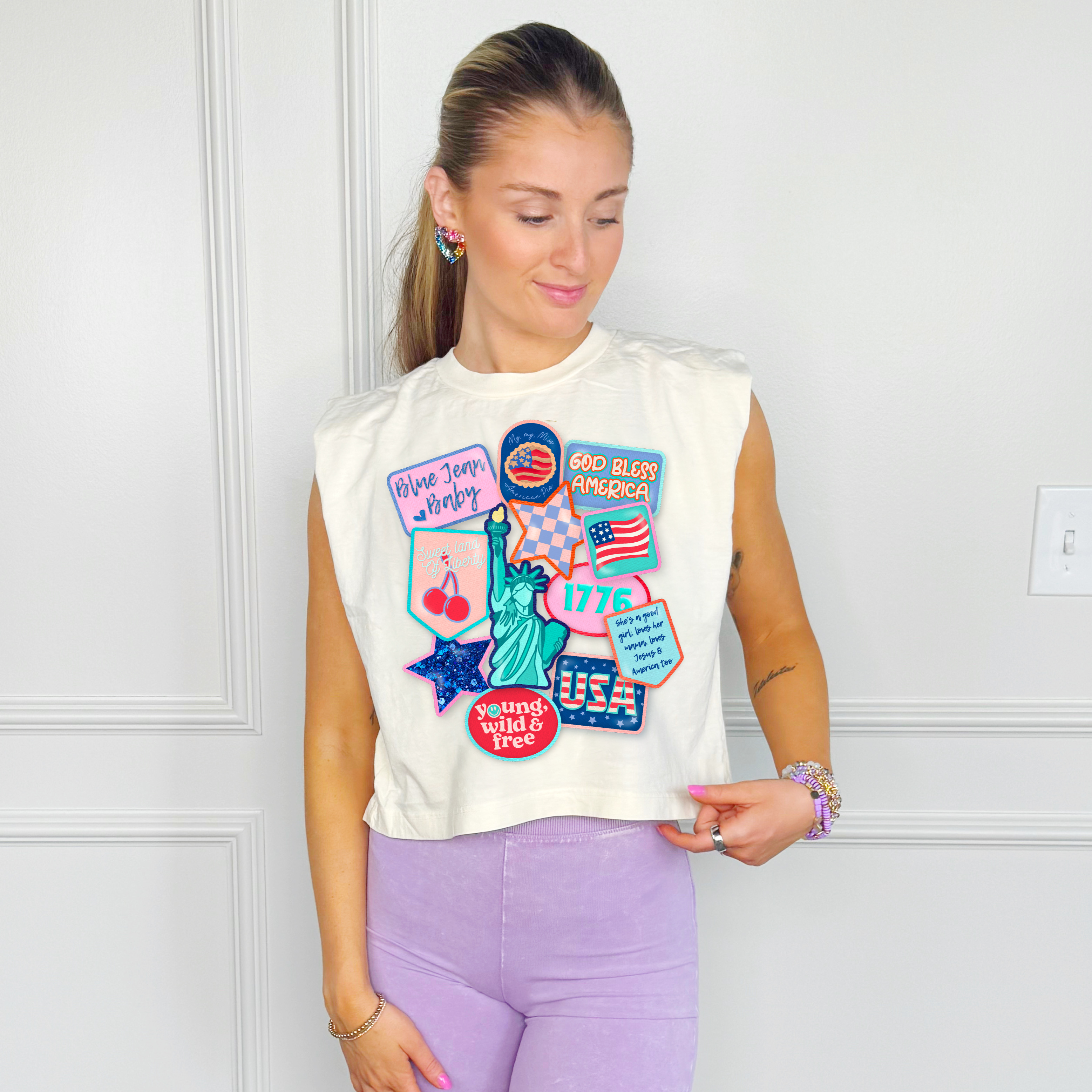 Patriotic Patch Muscle Tee