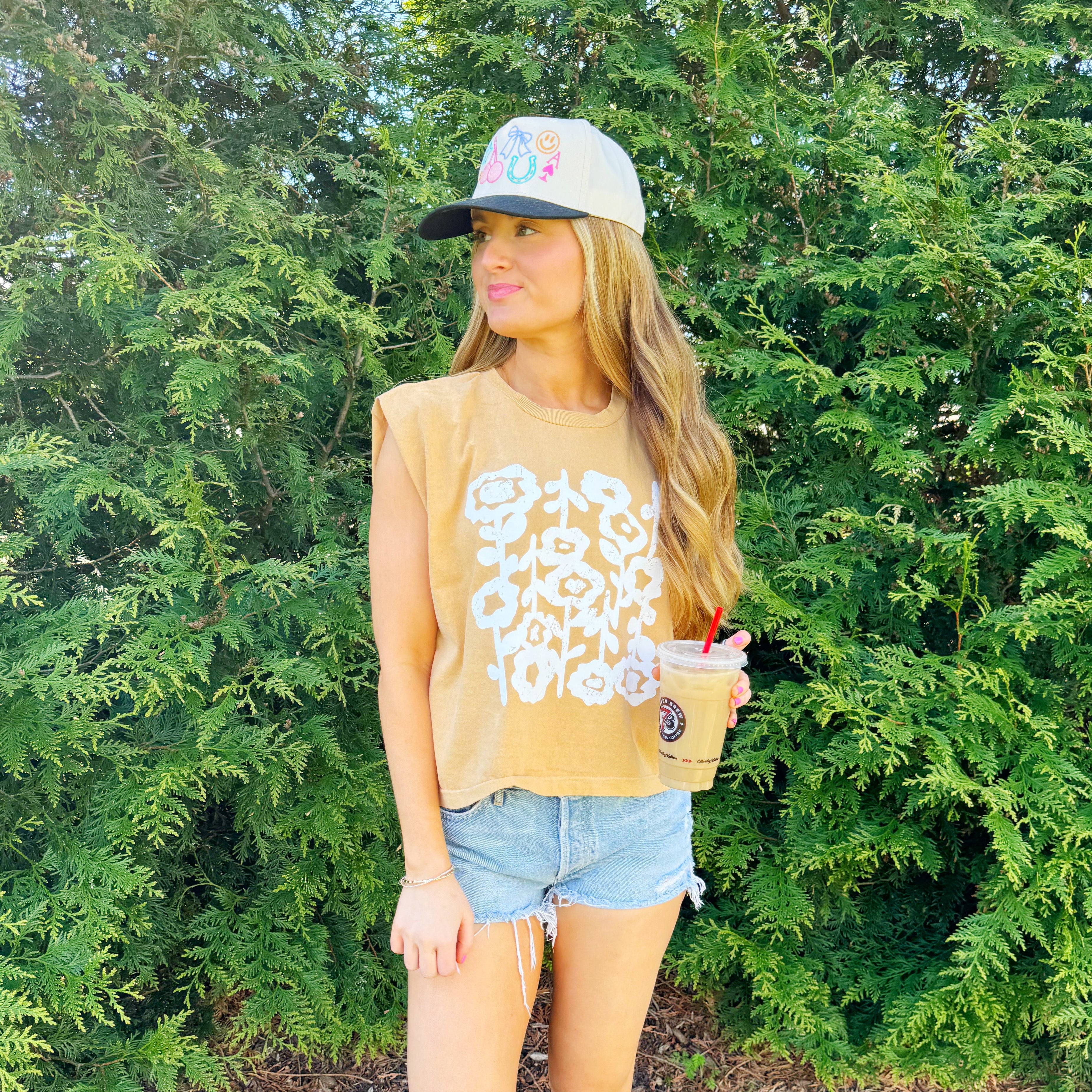 Floral Grunge Muscle Tee