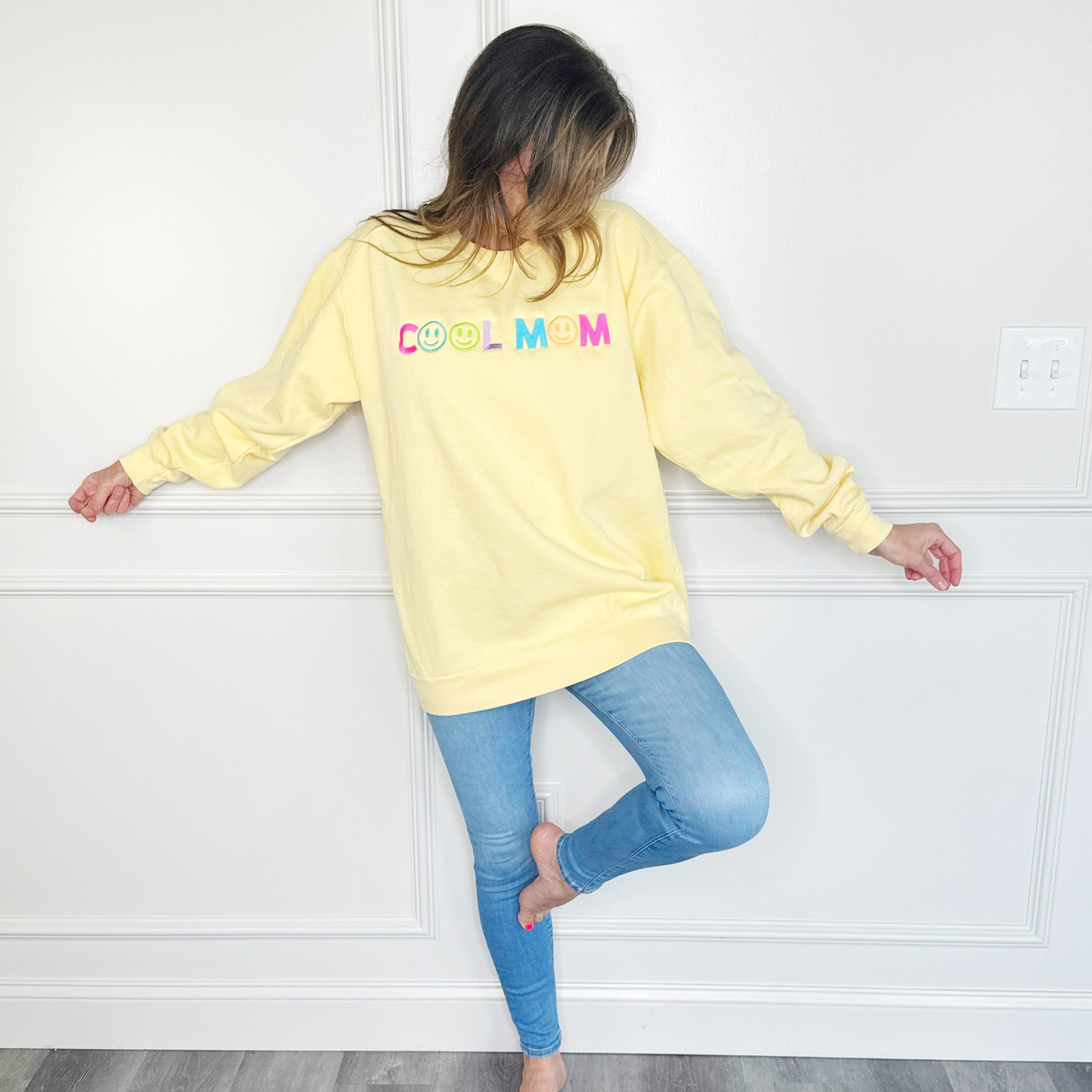 Cool Mom Embroidered Sweatshirt