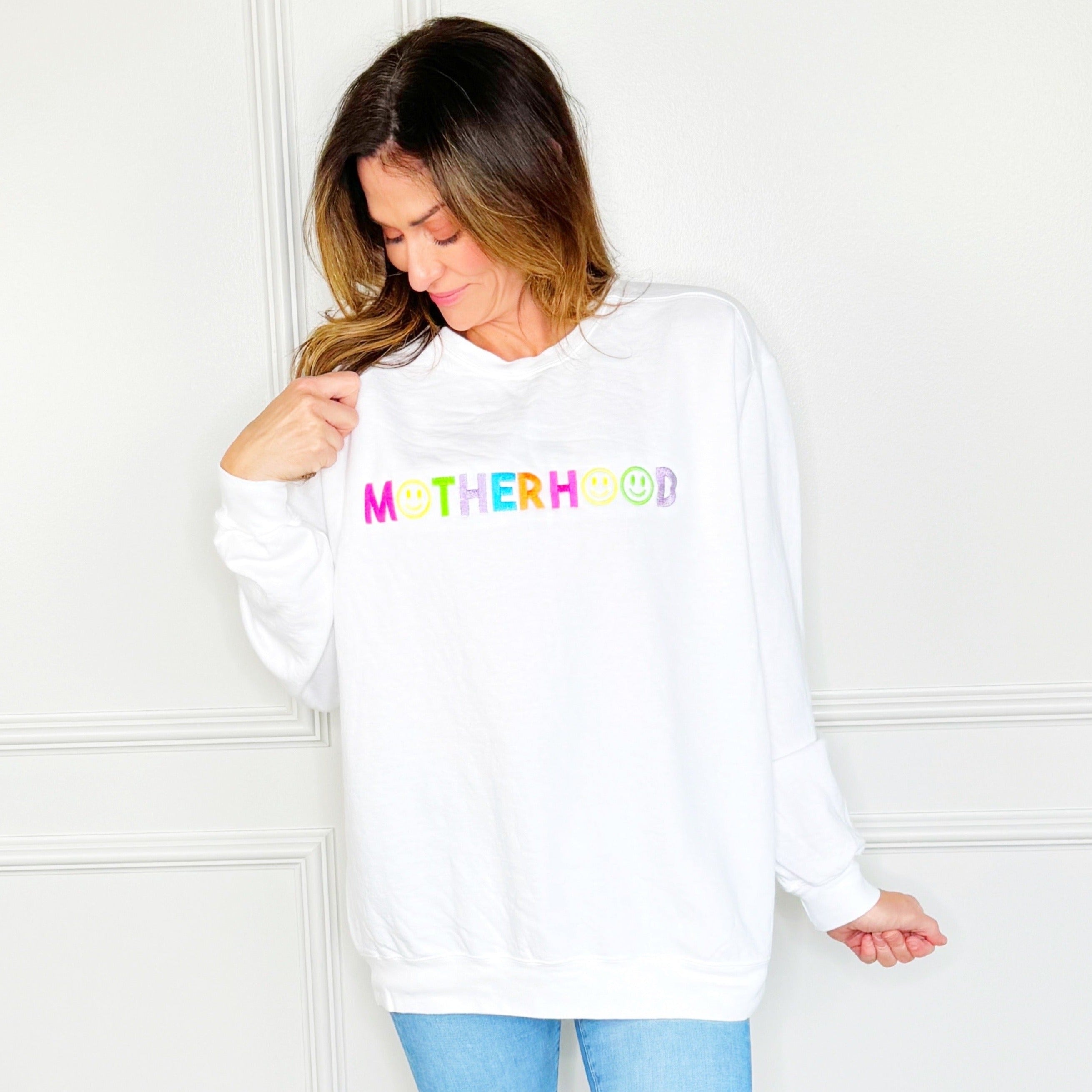 Motherhood Embroidered Sweatshirt
