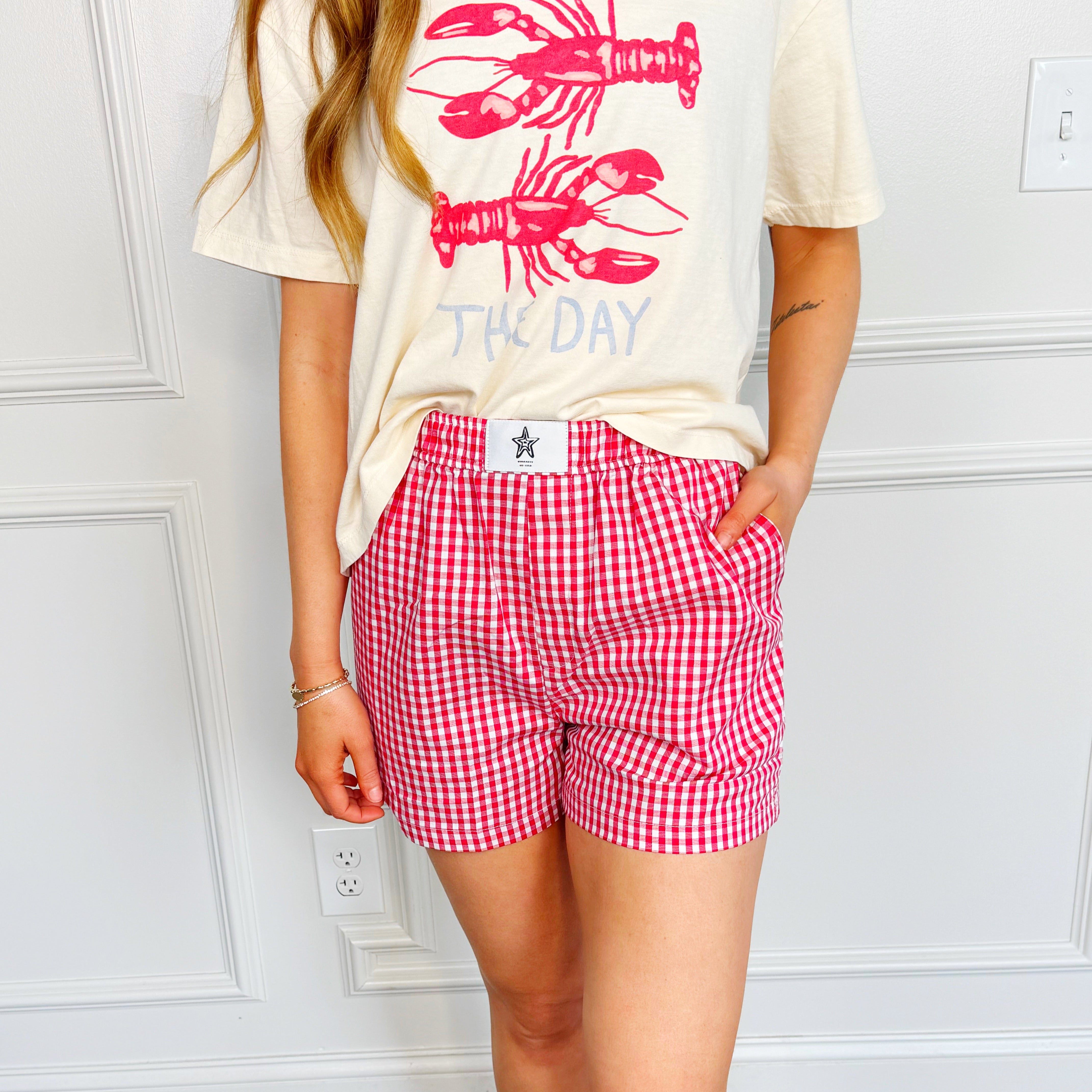 Gingham Check Boxer Shorts