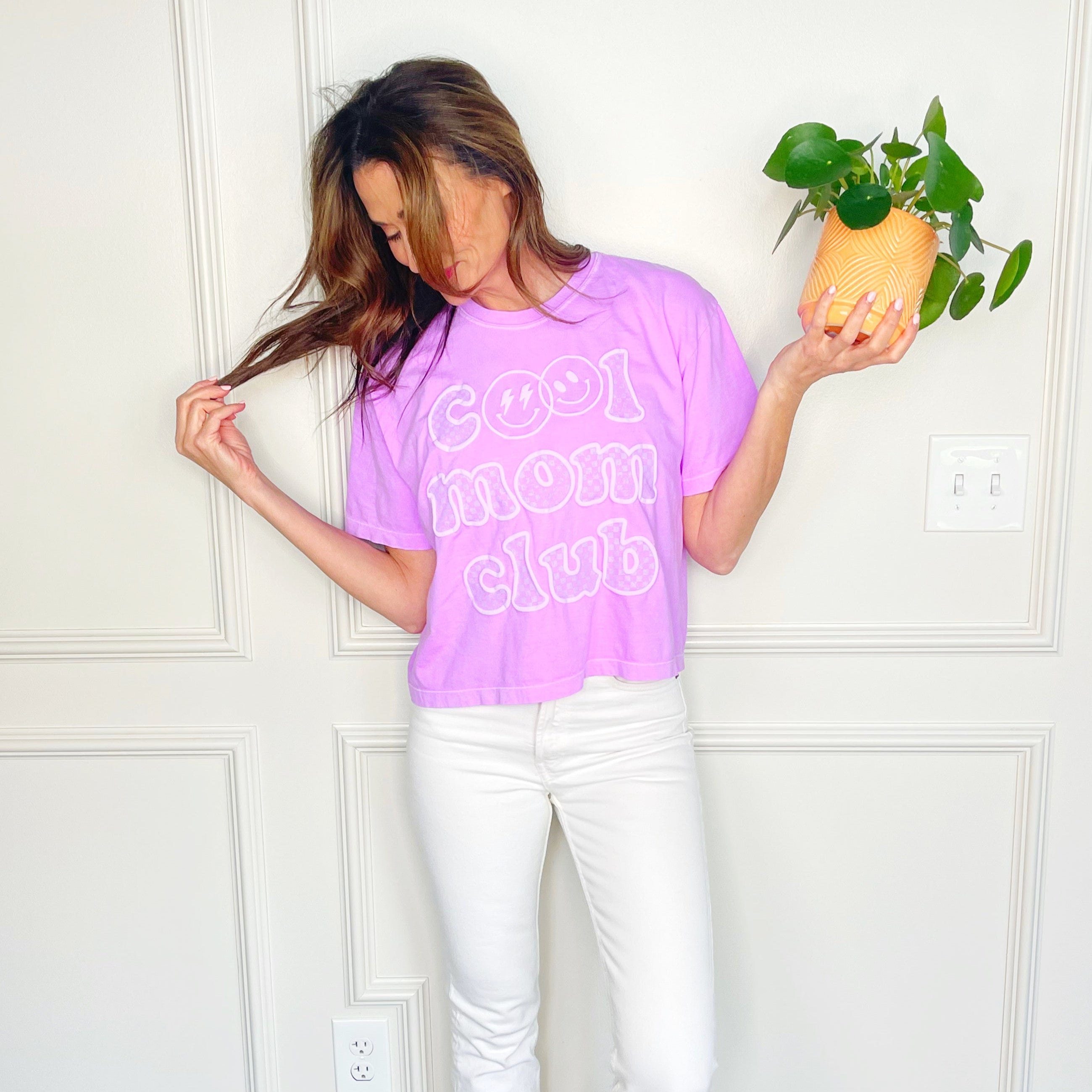 Cool Mom Puff Print Crop Tee